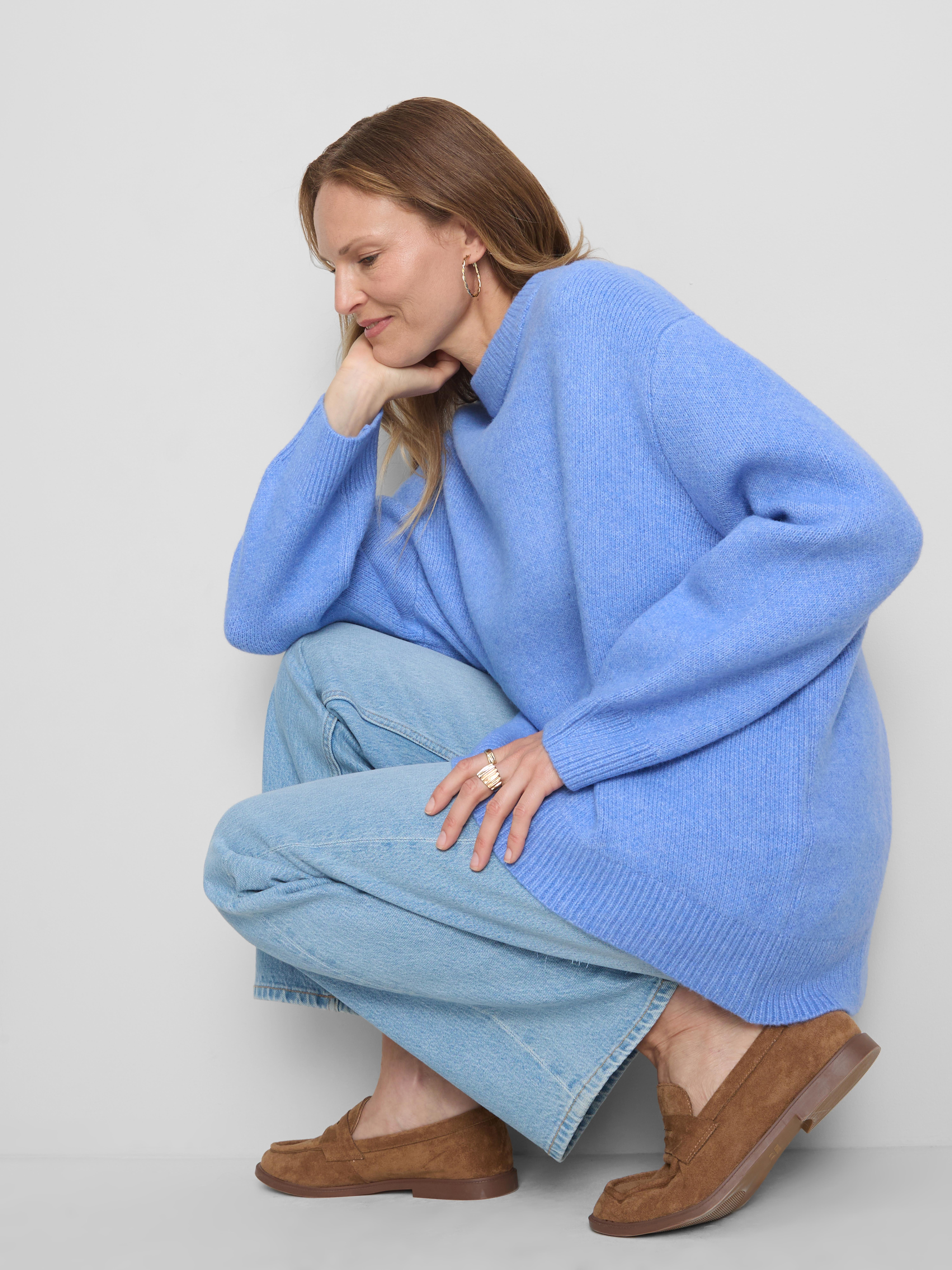 Pullover aus Wollgemisch mit Rundhalsausschnitt im Oversized-Look