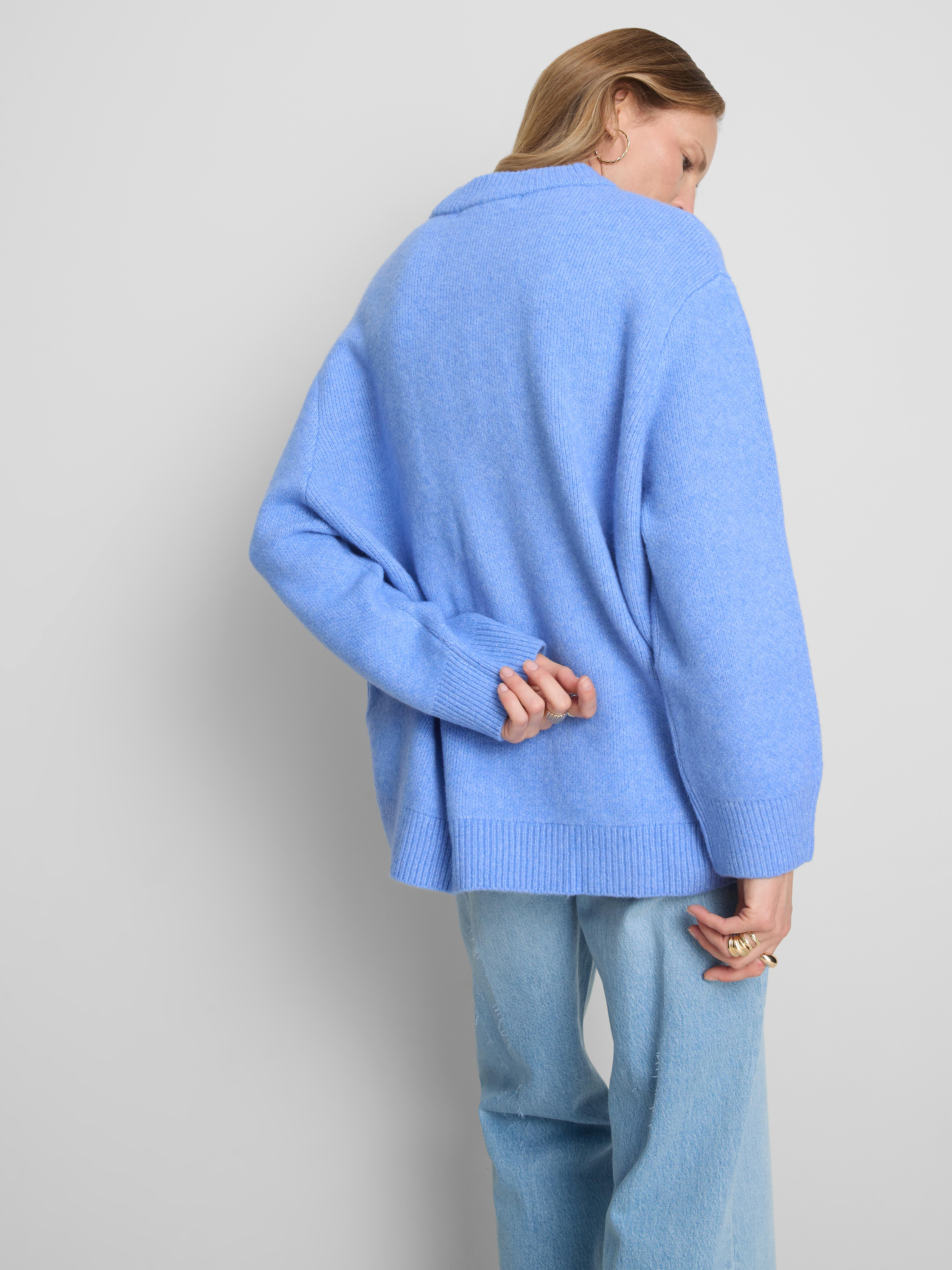 Pullover aus Wollgemisch mit Rundhalsausschnitt im Oversized-Look