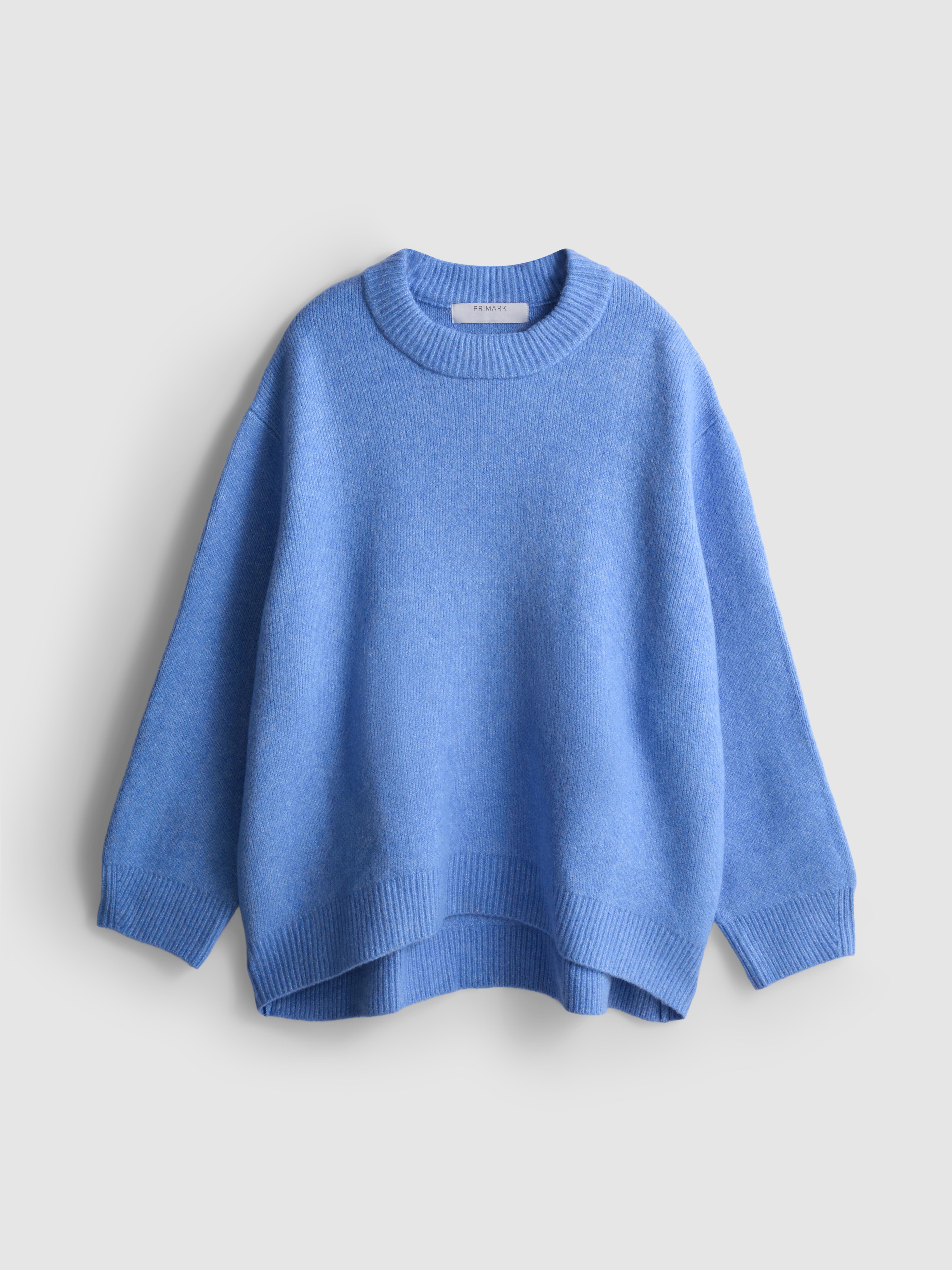 Pullover aus Wollgemisch mit Rundhalsausschnitt im Oversized-Look