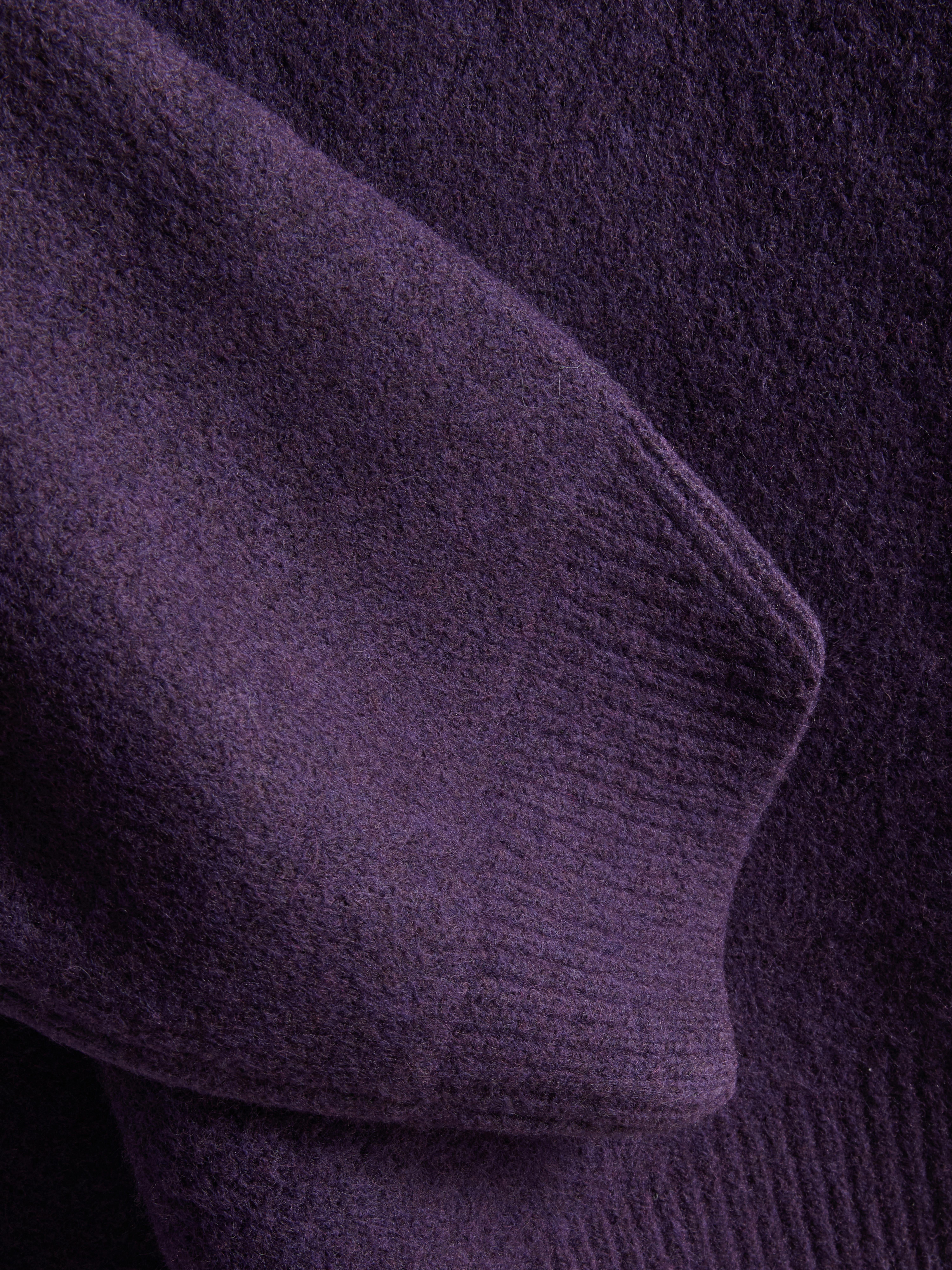 Camisola larga gola redonda mistura lã