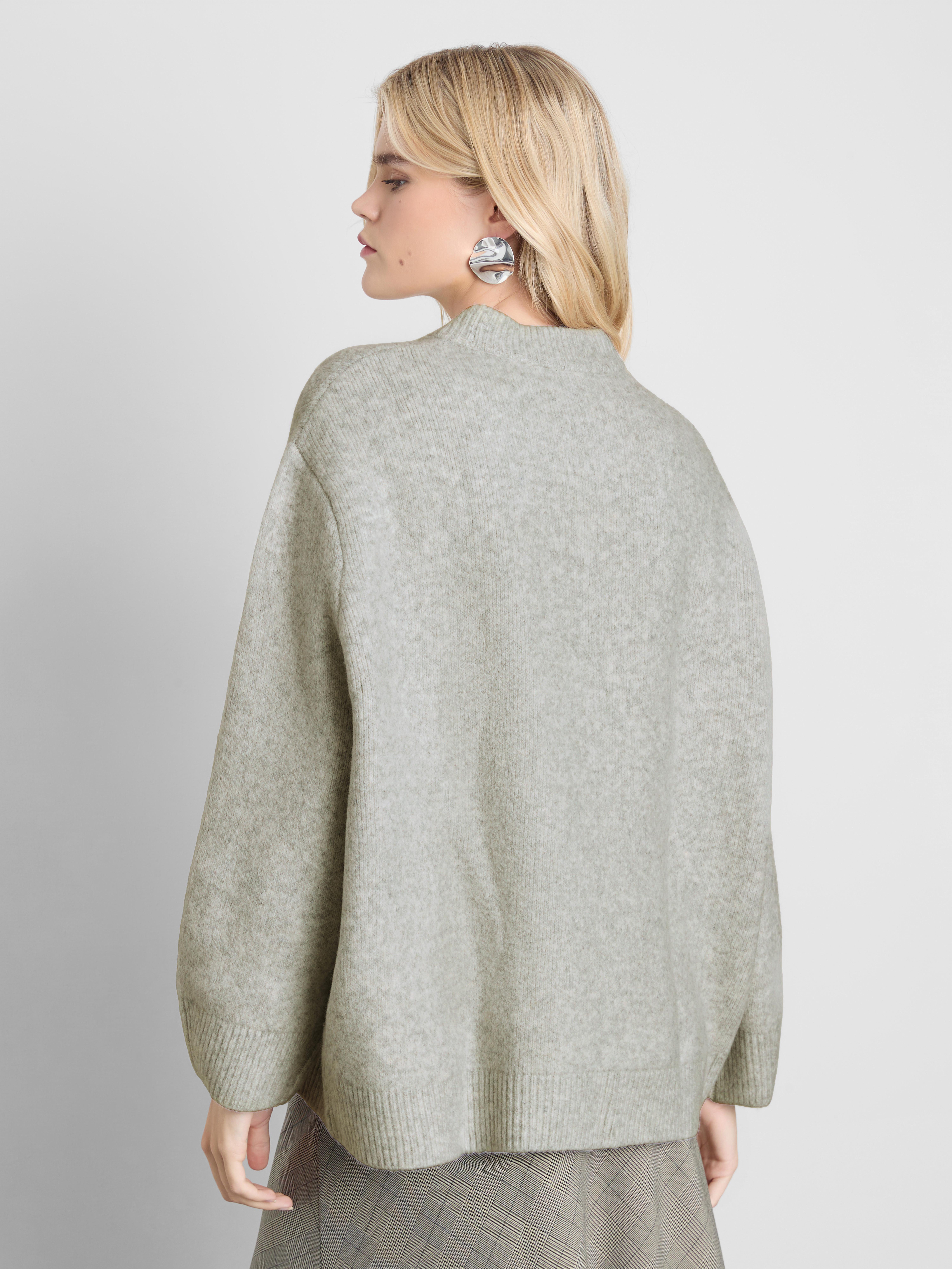 Pullover aus Wollgemisch mit Rundhalsausschnitt im Oversized-Look
