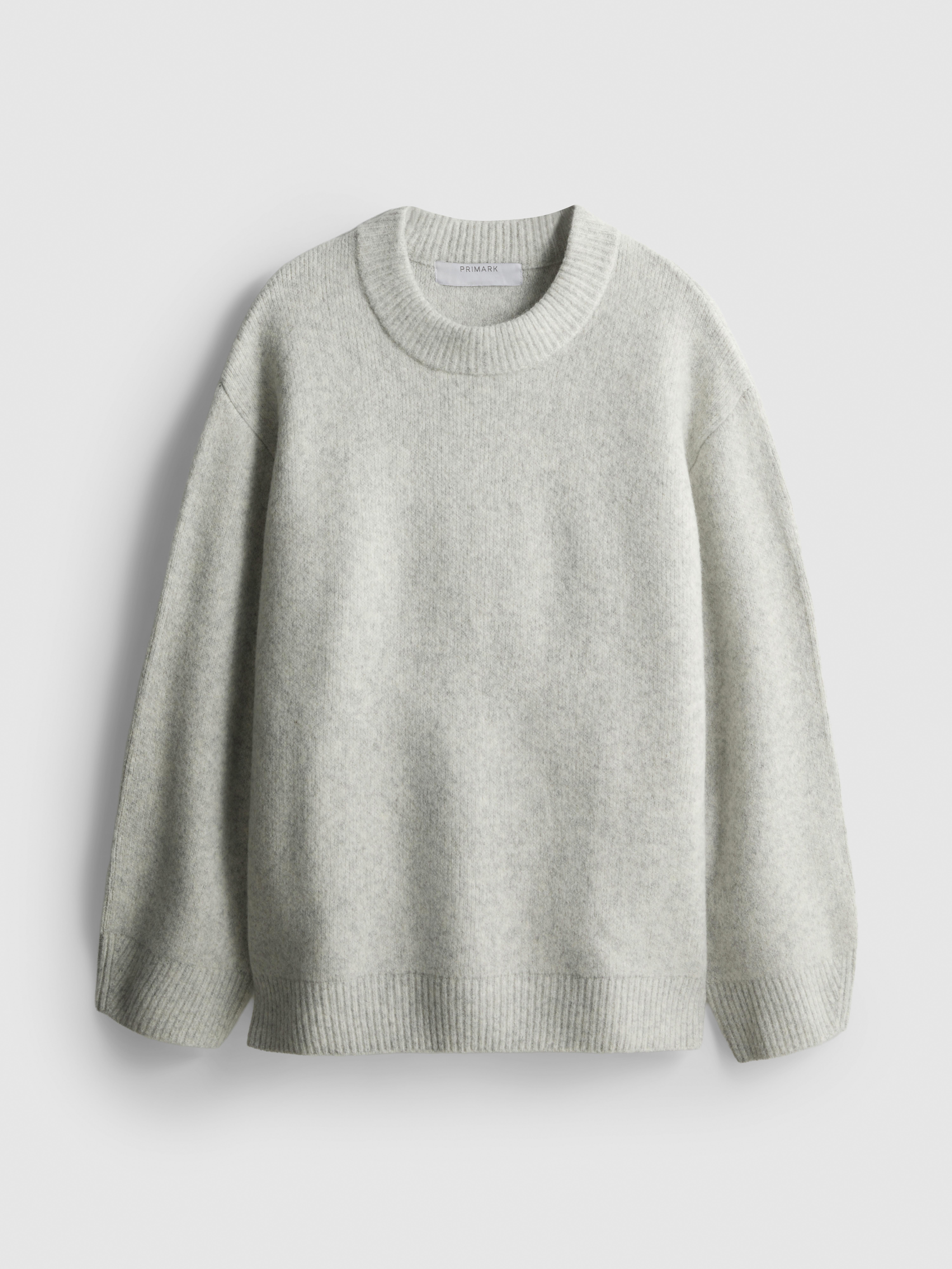 Wool Blend Oversized Crew Neck Jumper