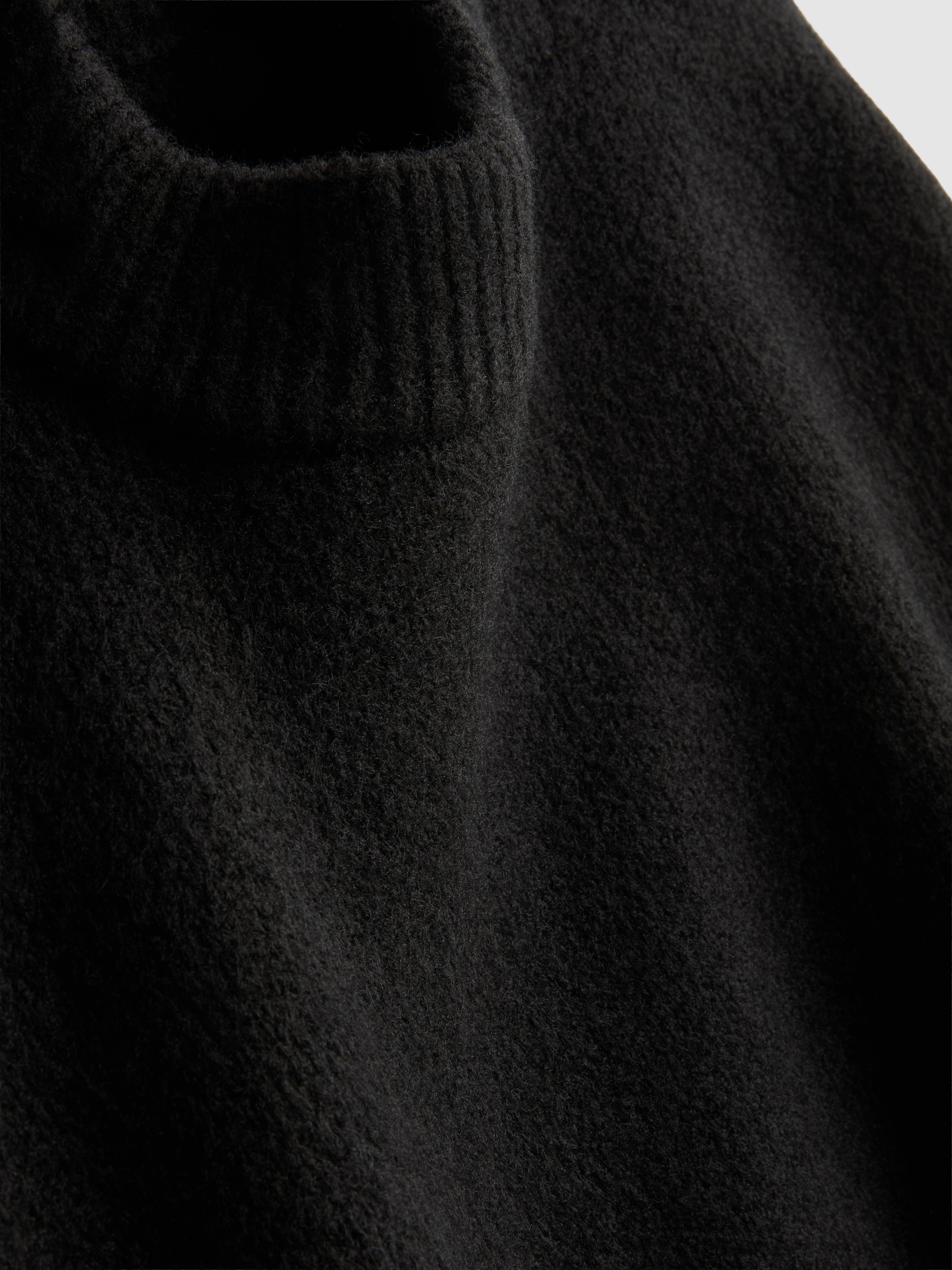 Wool Blend Oversized Crew Neck Sweater