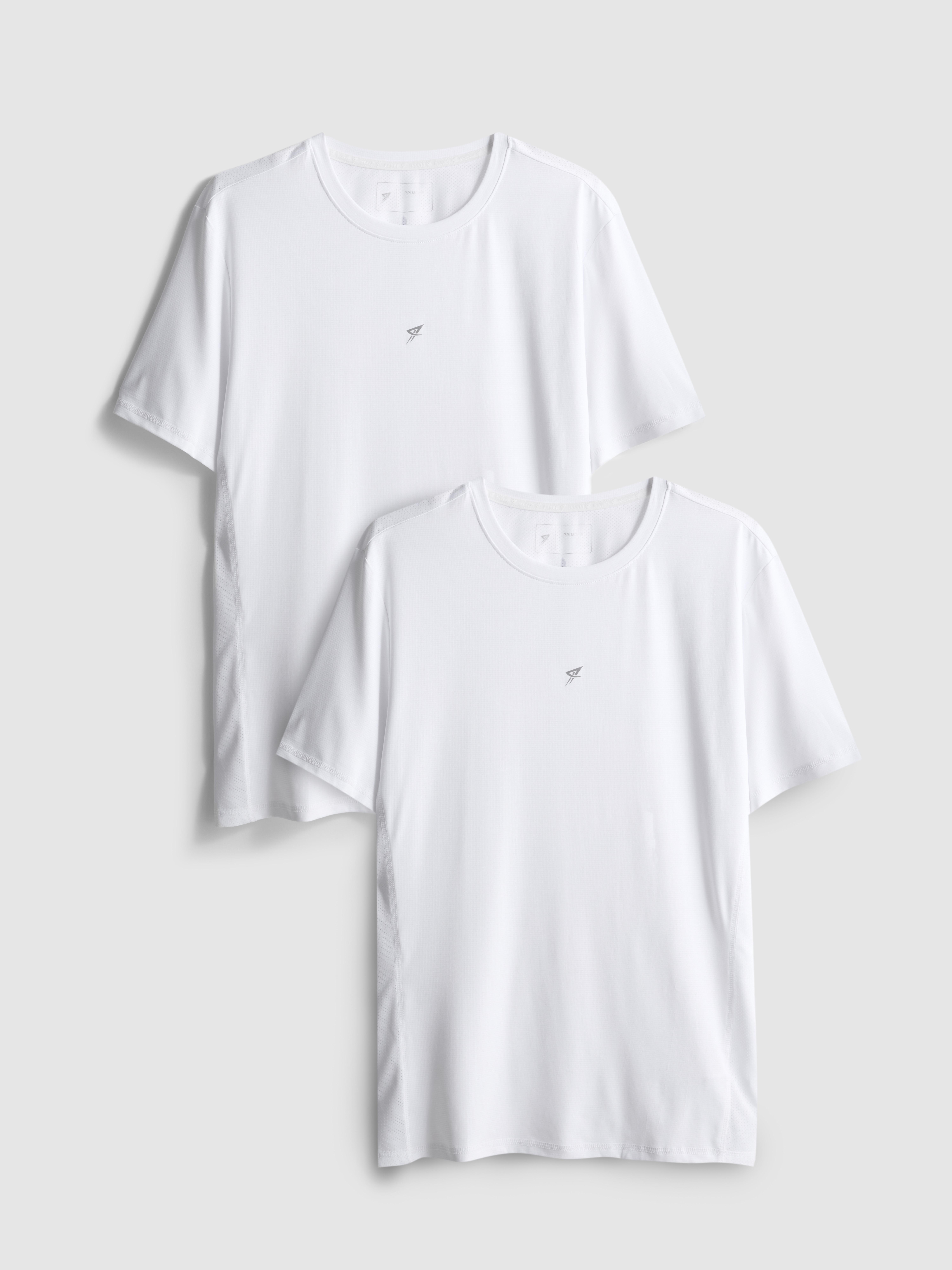 2pk Short Sleeve Mesh Gym T-Shirts White