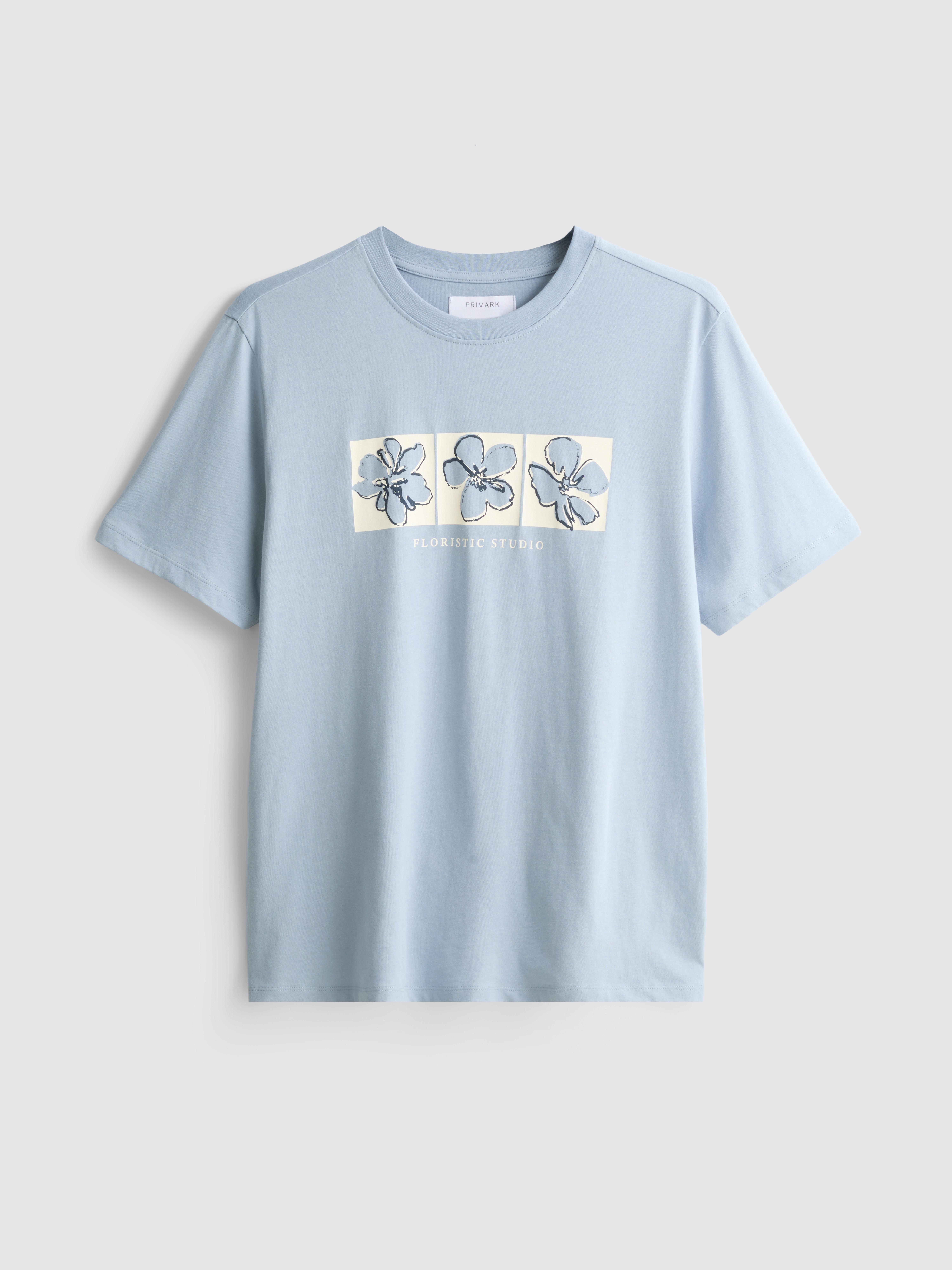 T-shirt gráfico padrão floral