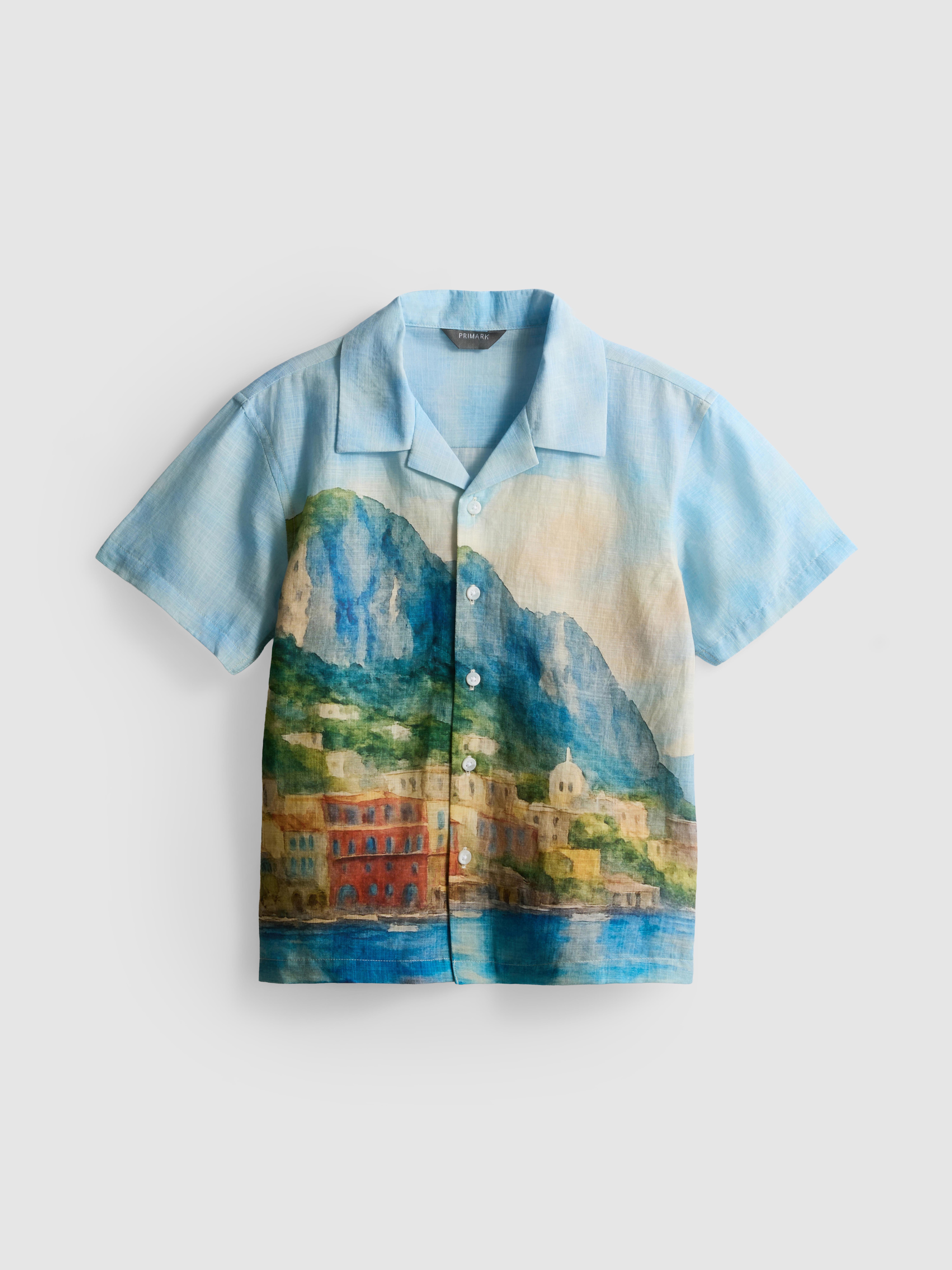 7-15 anos | Camisa estampado panorâmico