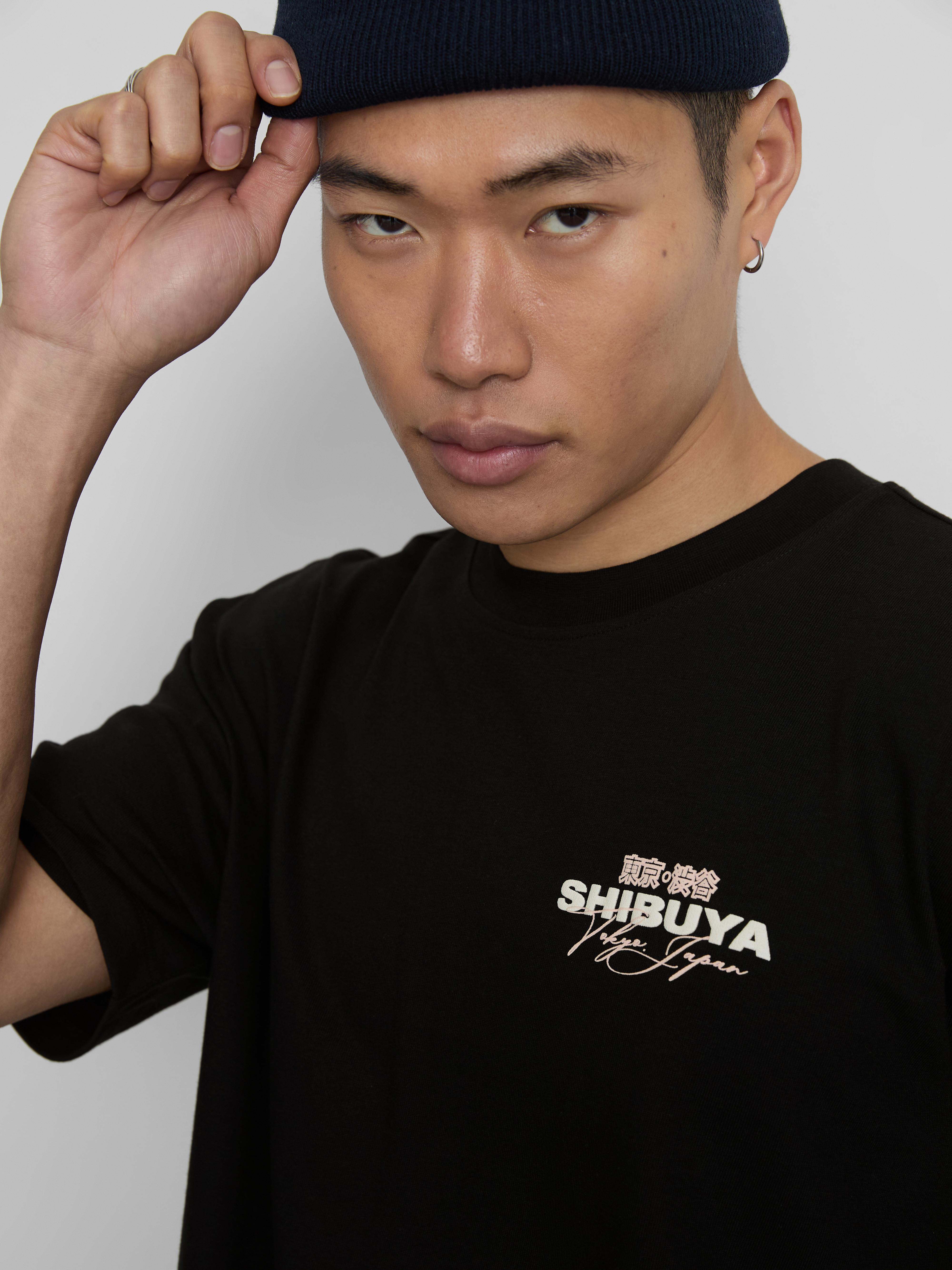 Men's Black Shibuya Tokyo Short-Sleeve T-Shirt
