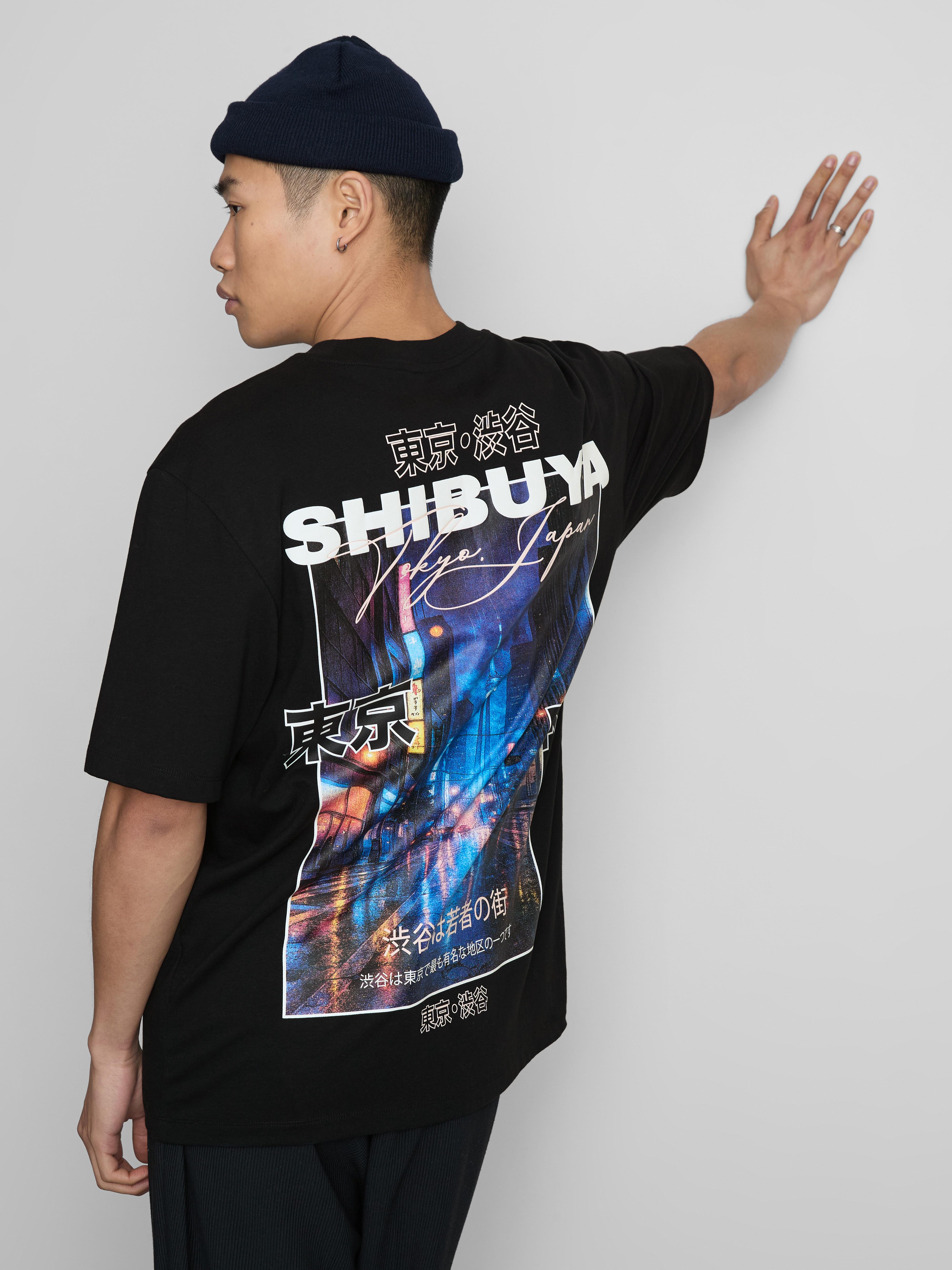Men's Black Shibuya Tokyo Short-Sleeve T-Shirt