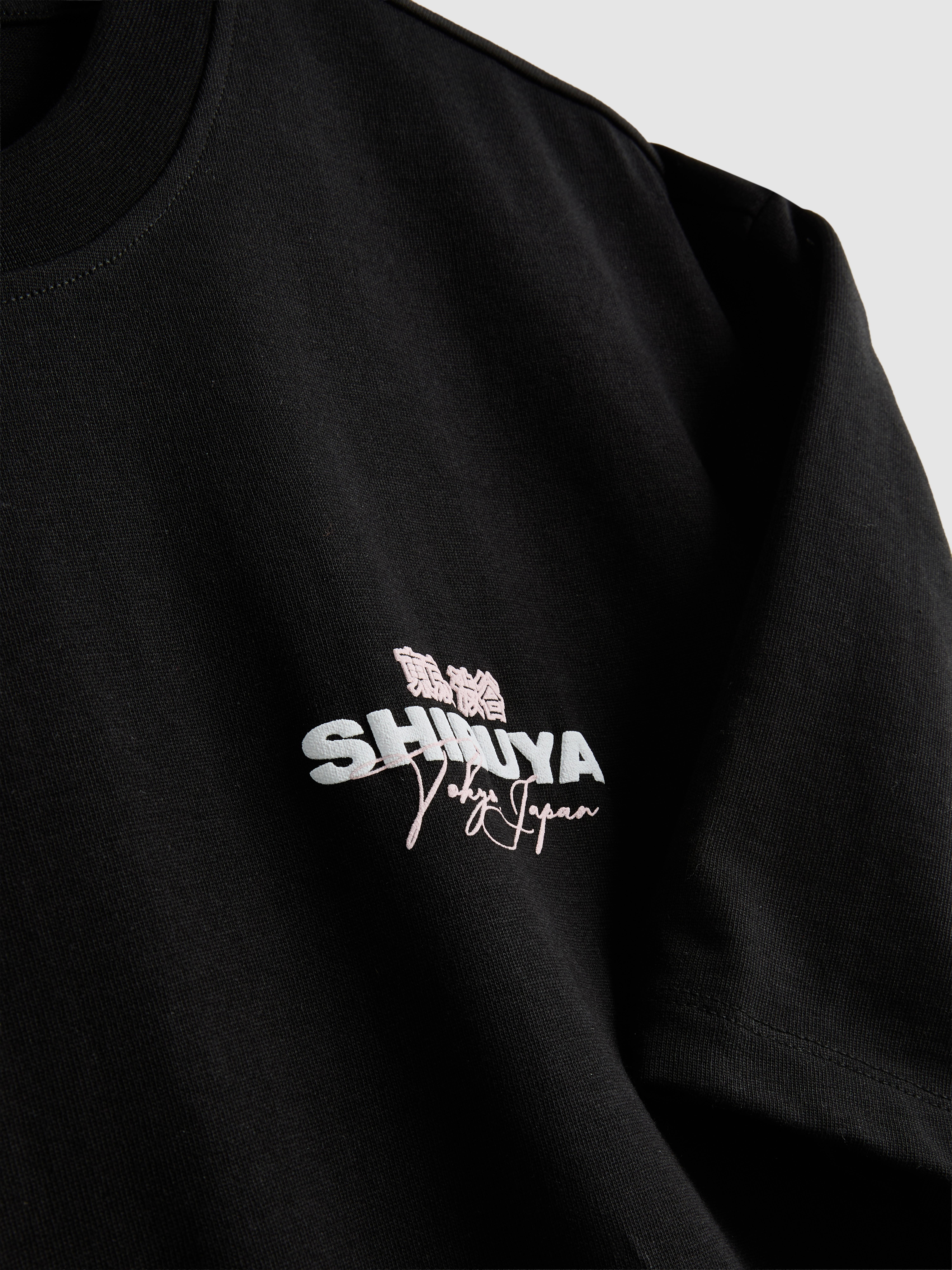 Men's Black Shibuya Tokyo Short-Sleeve T-Shirt