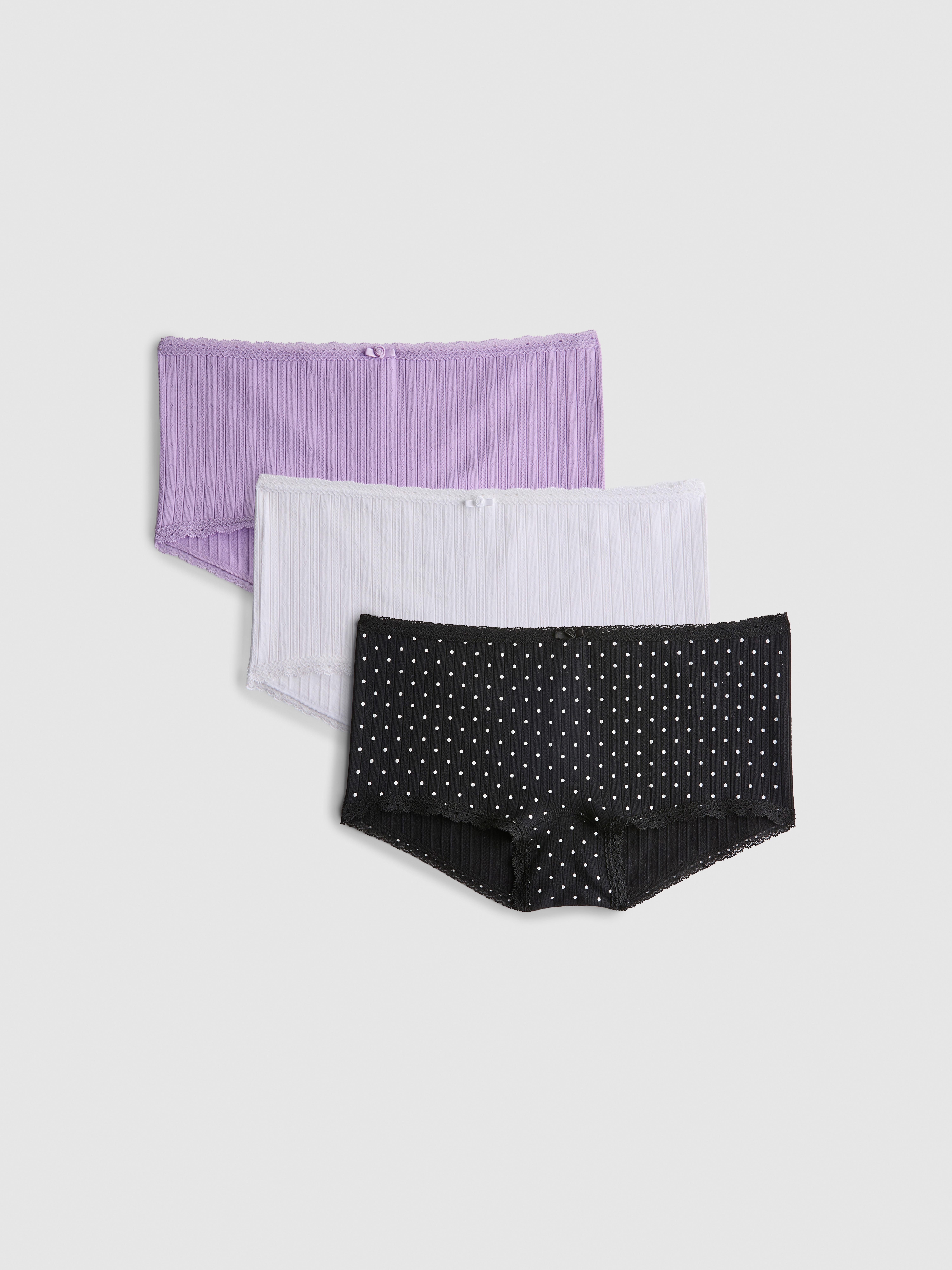 3pk Seamless Mini Boyshorts