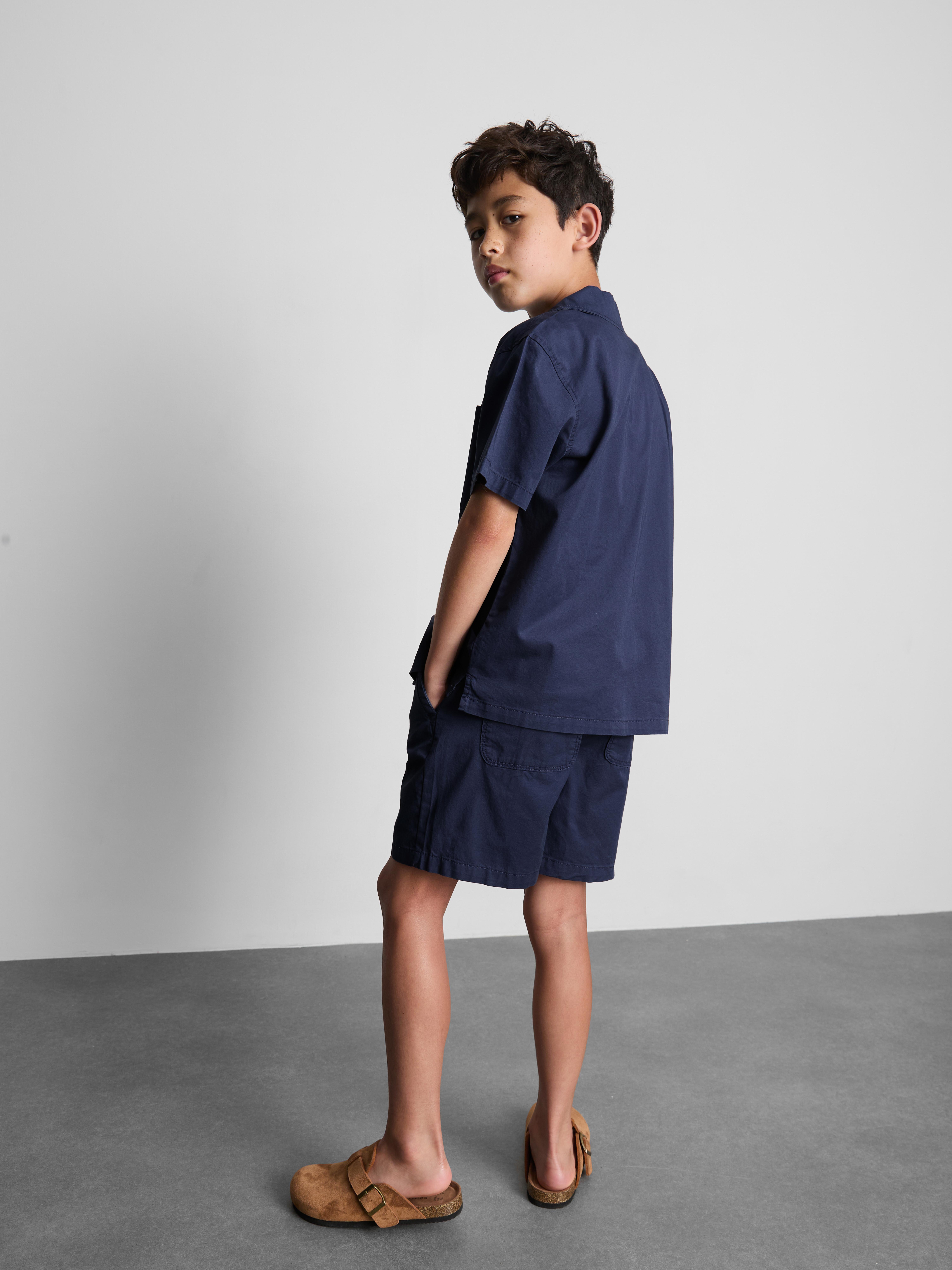 7–15 ans | Ensemble chemise et short en popeline
