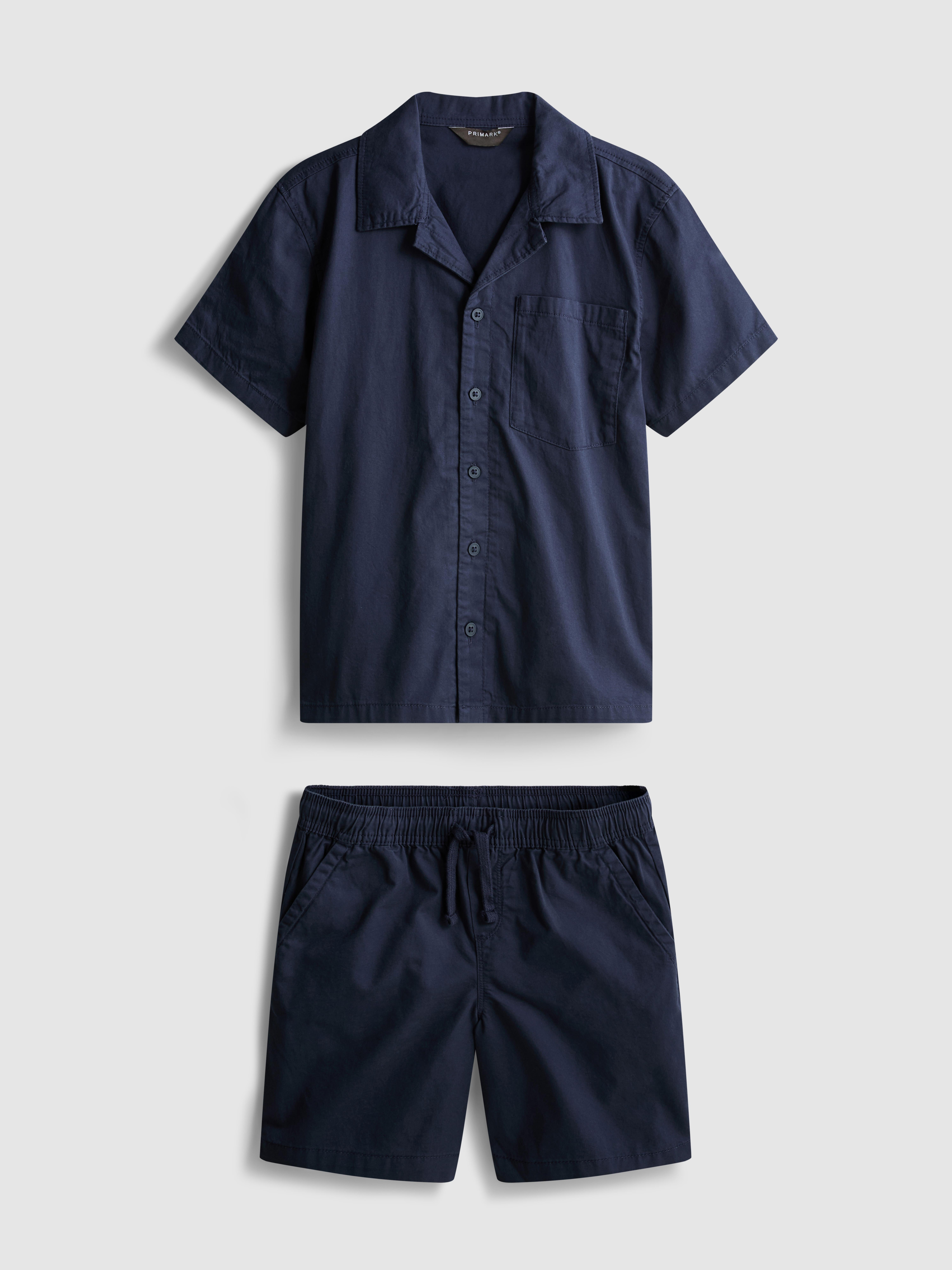 7–15 ans | Ensemble chemise et short en popeline