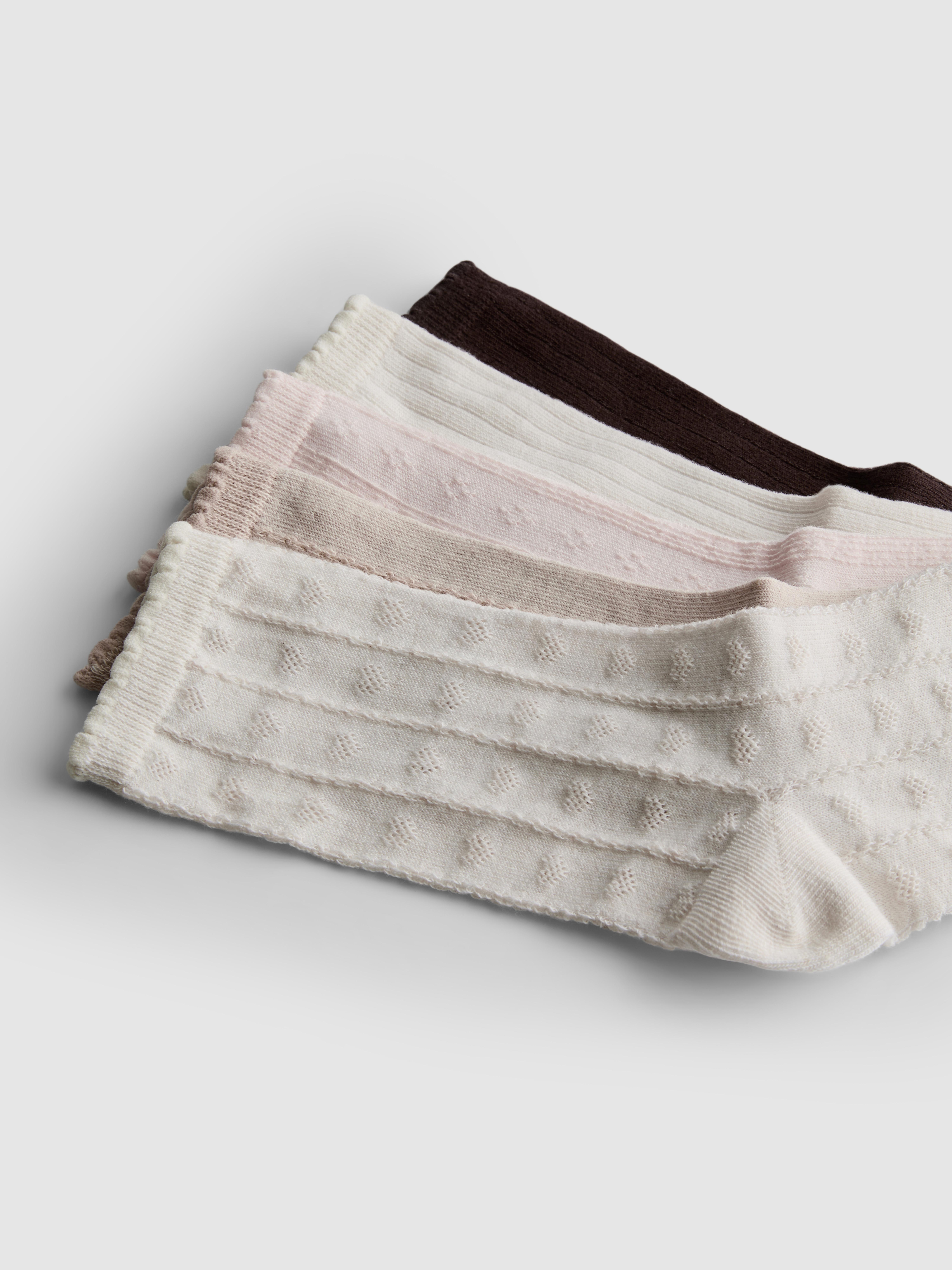 5pk Textured Crew Socks