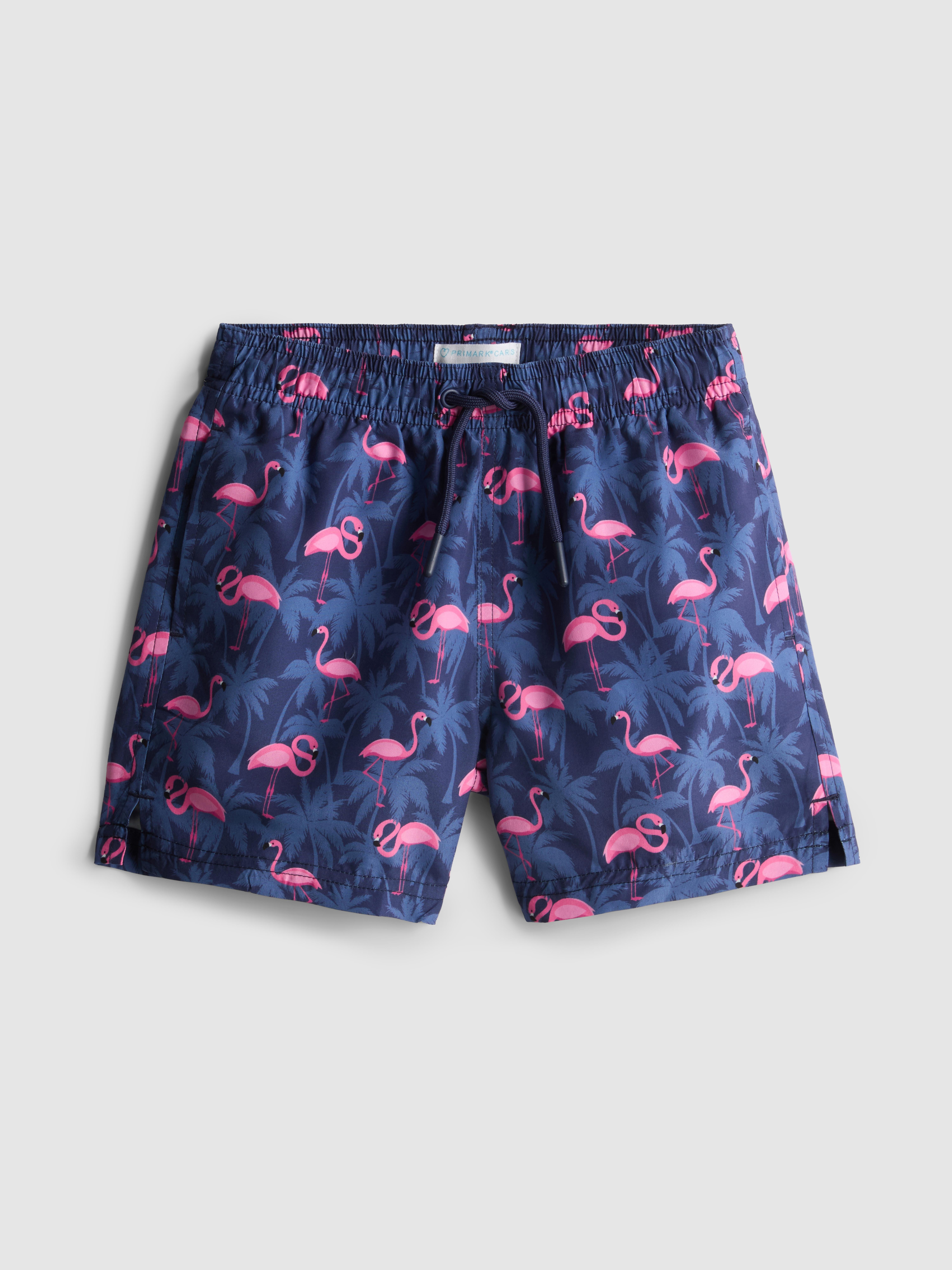 18 mois–9 ans | Short de bain à motif flamant rose