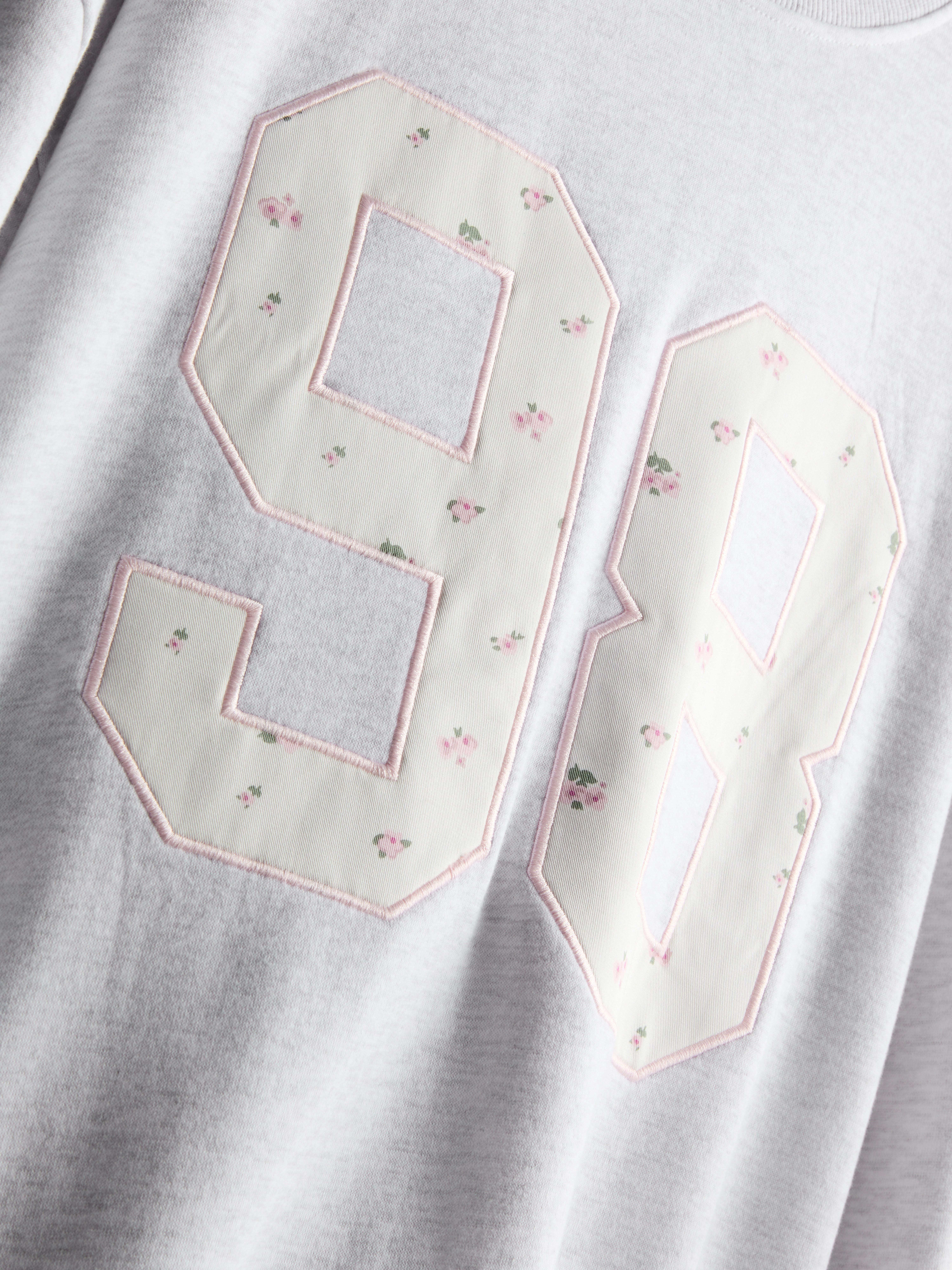 Oversized sweatshirt met gebloemde 98