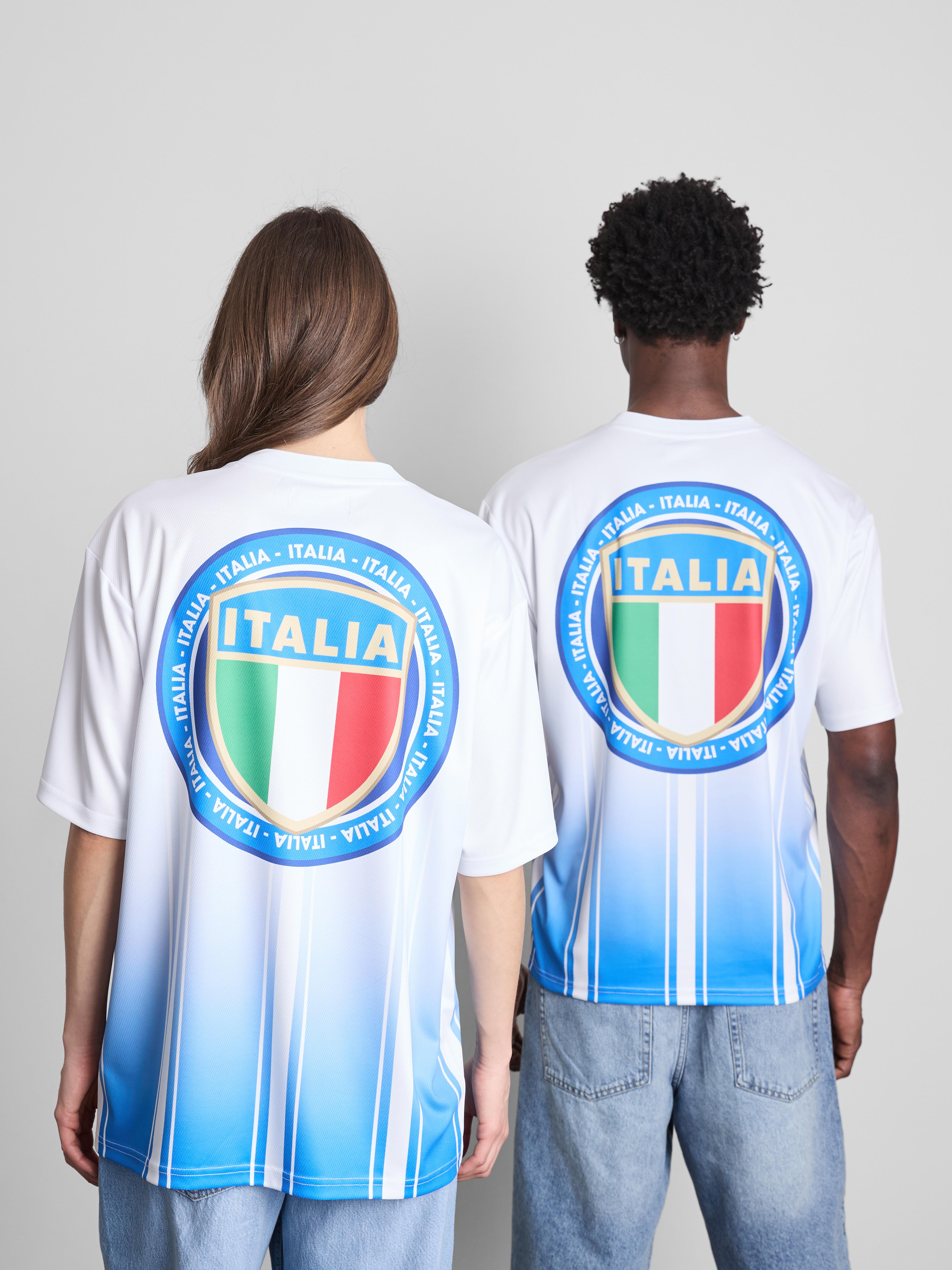 MoonWorks Maglietta Uomo Italia Pizza – Bianca, Taglie Forti Disponibili, 100% Cotone Morbido - 3
