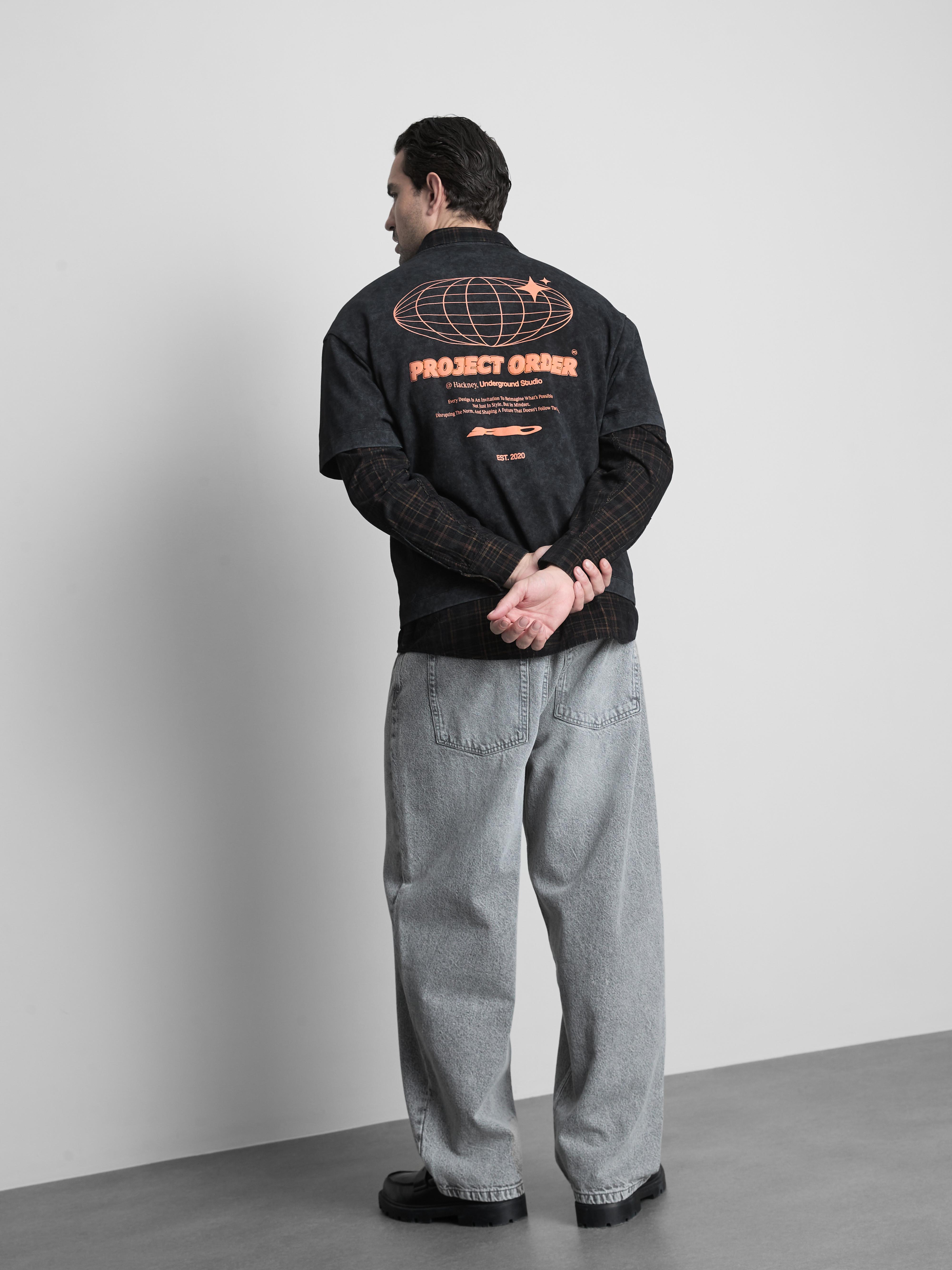 Men's Black Washed Logo T-Shirt