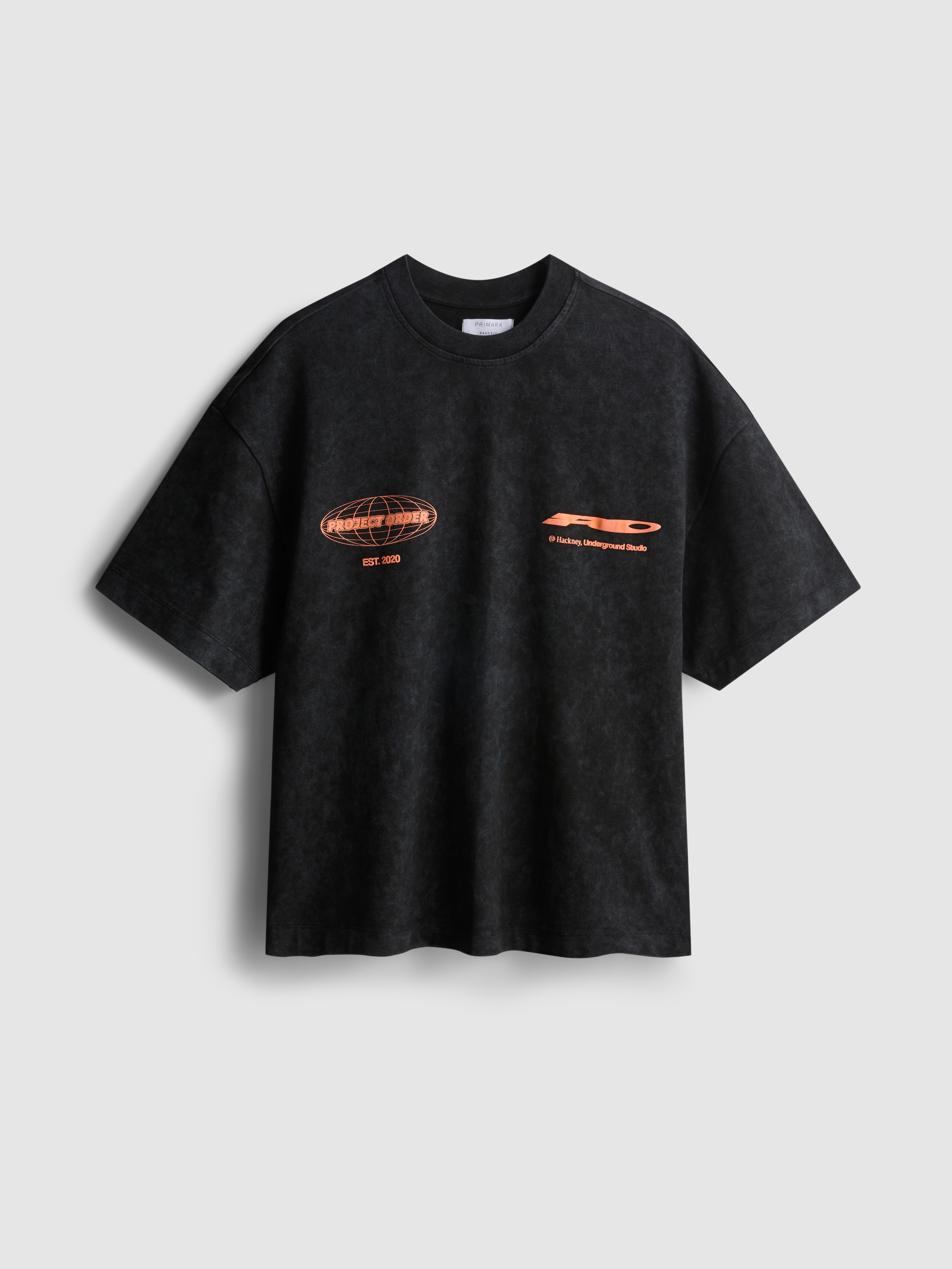 Men's Black Washed Logo T-Shirt