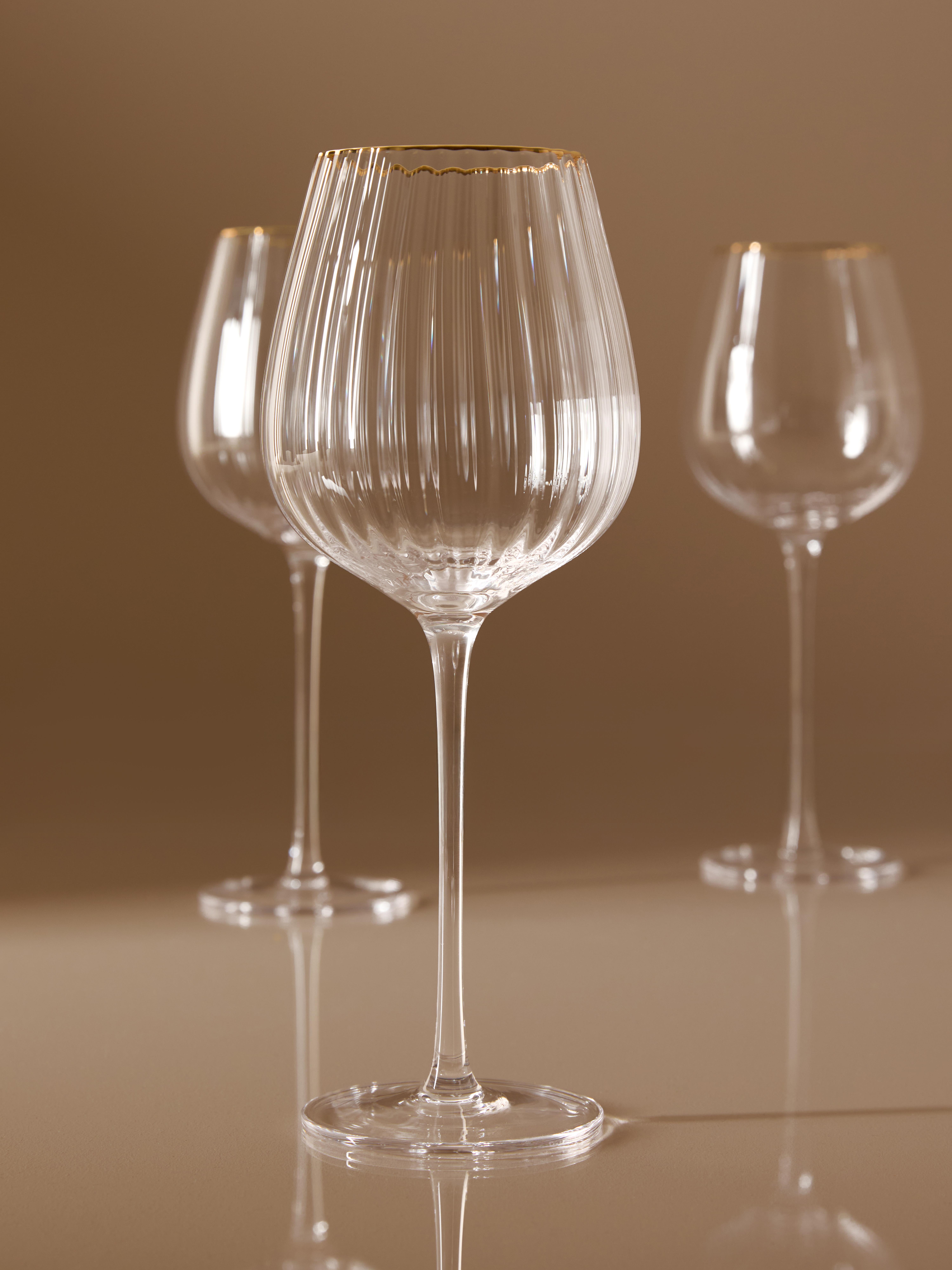 The Edit Metallic Trim Wine Glass