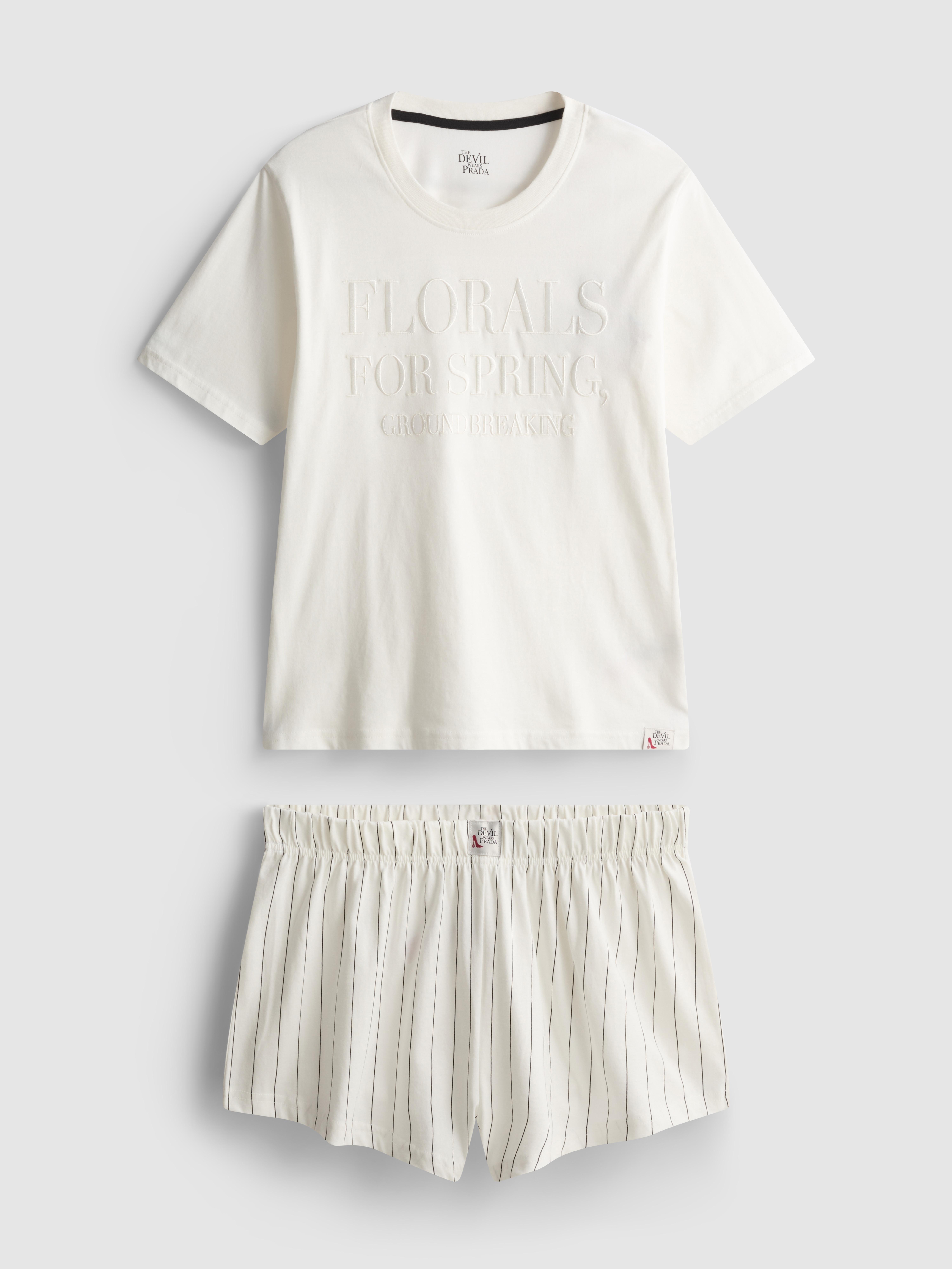 The Devil Wears Prada Cotton Embossed Shorty Pyjamas