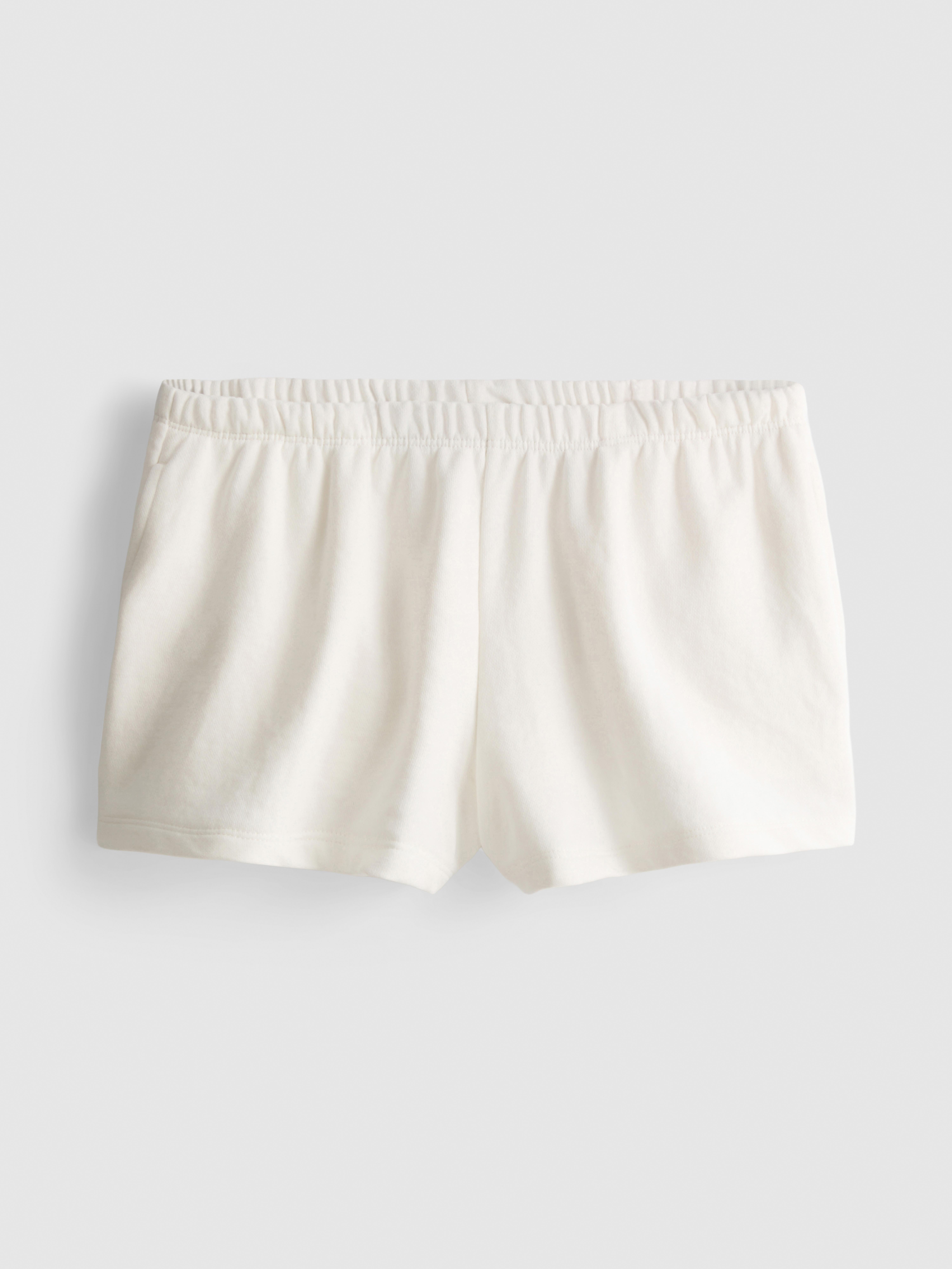 Short en jersey de coton majoritaire Paula Echevarría Ivoire