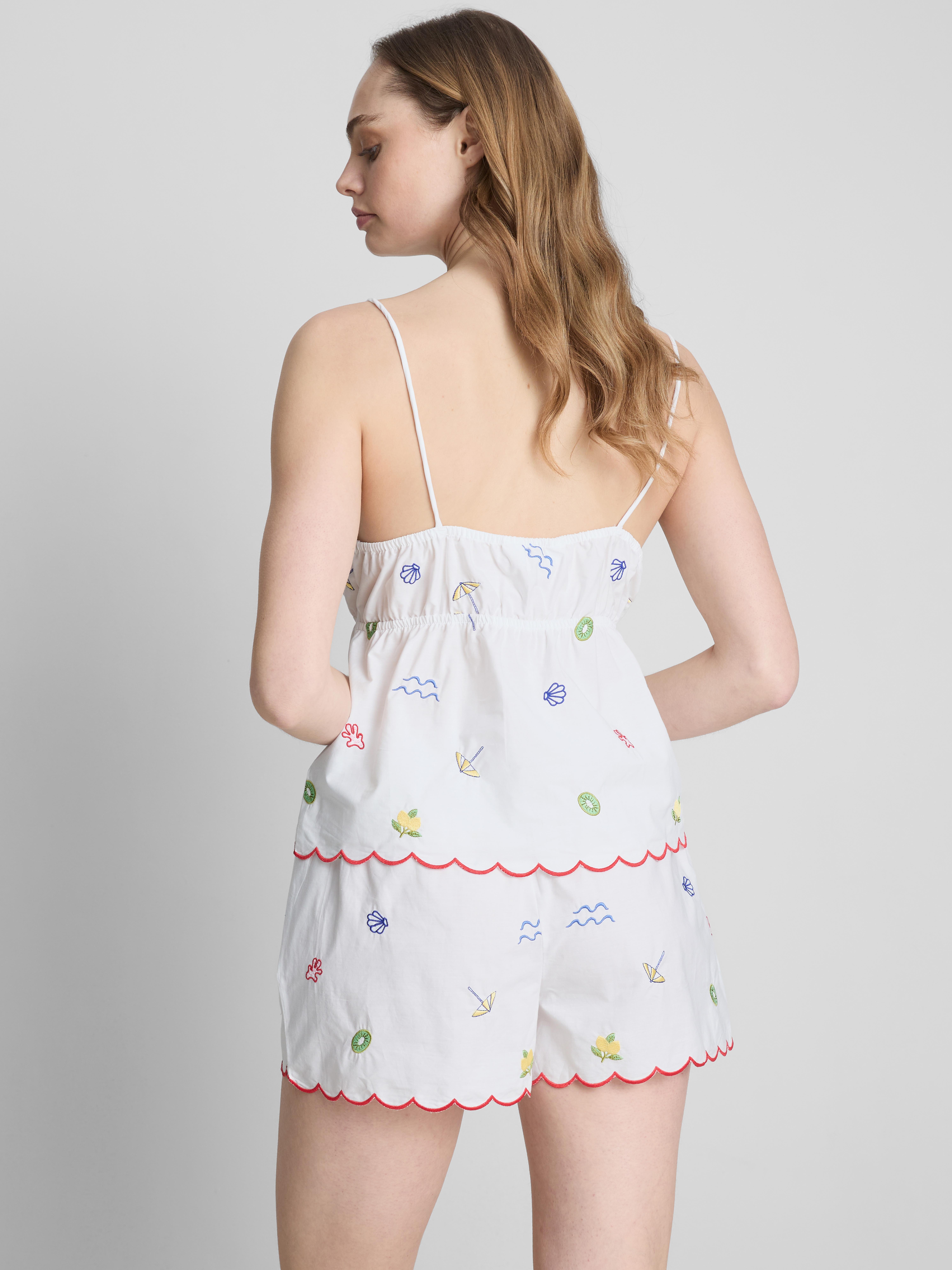 Love To Lounge Cotton Embroidered Pyjama Shorts
