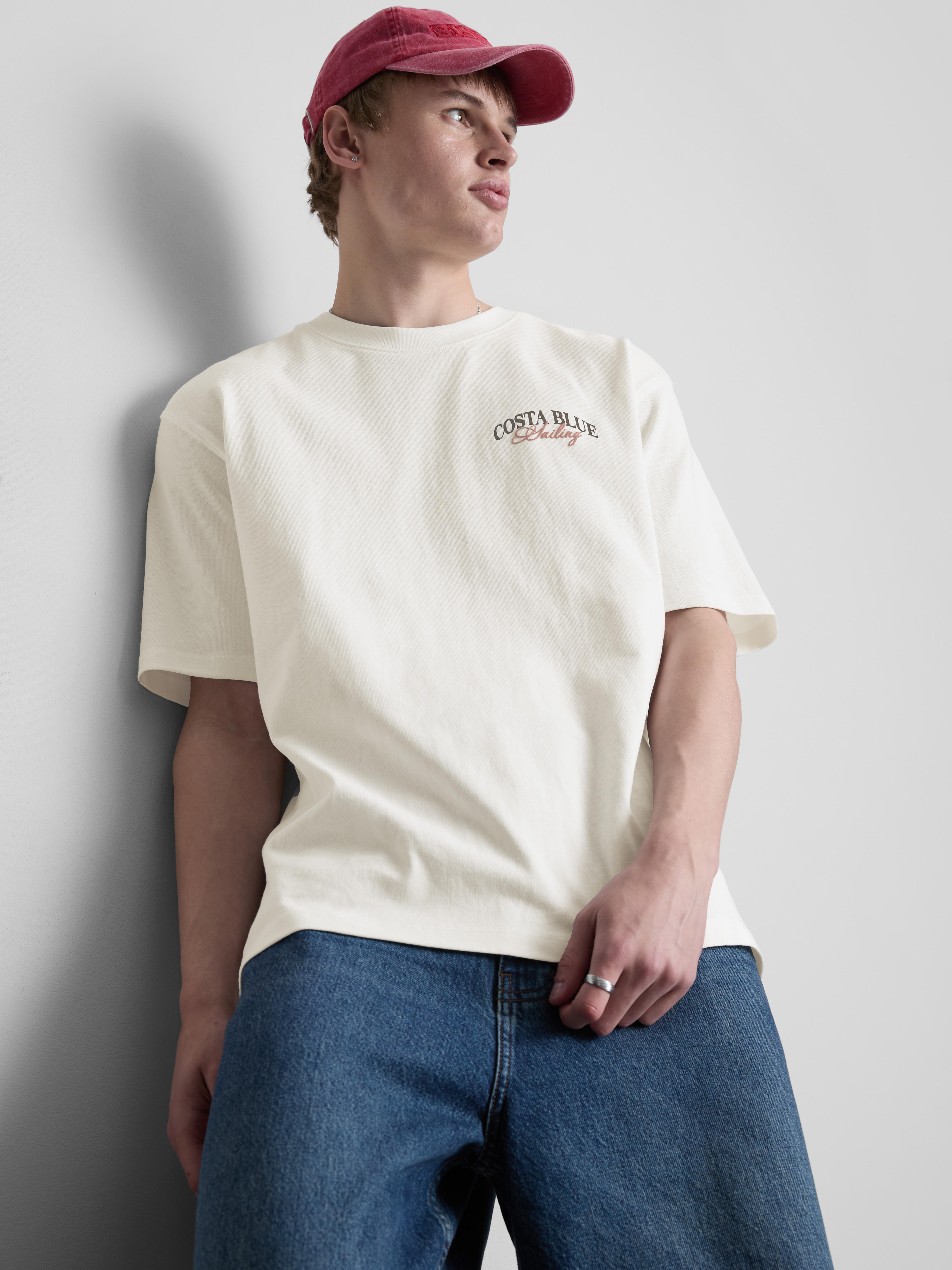 „Costa Blue“ T-Shirt mit Grafik