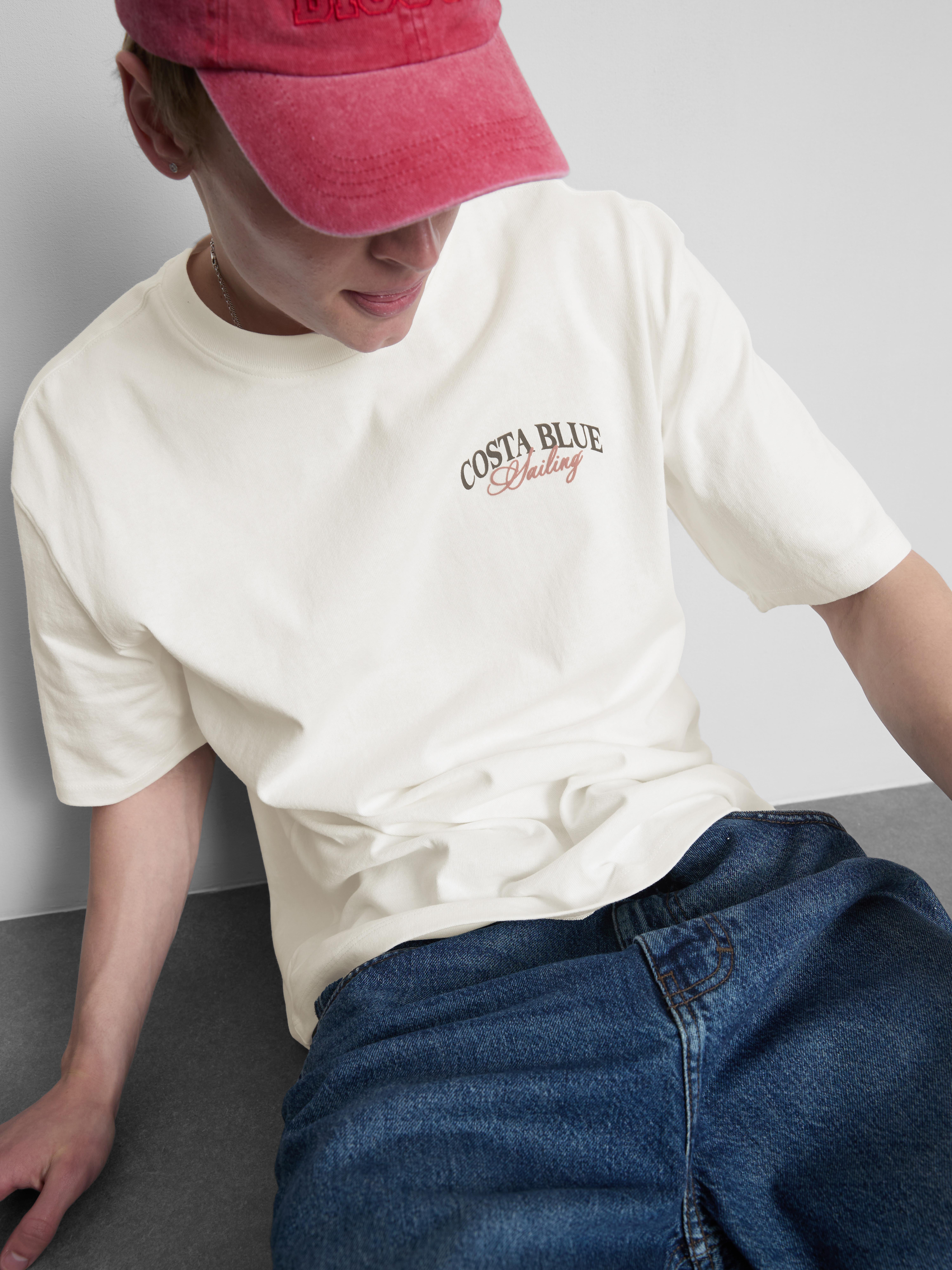 „Costa Blue“ T-Shirt mit Grafik