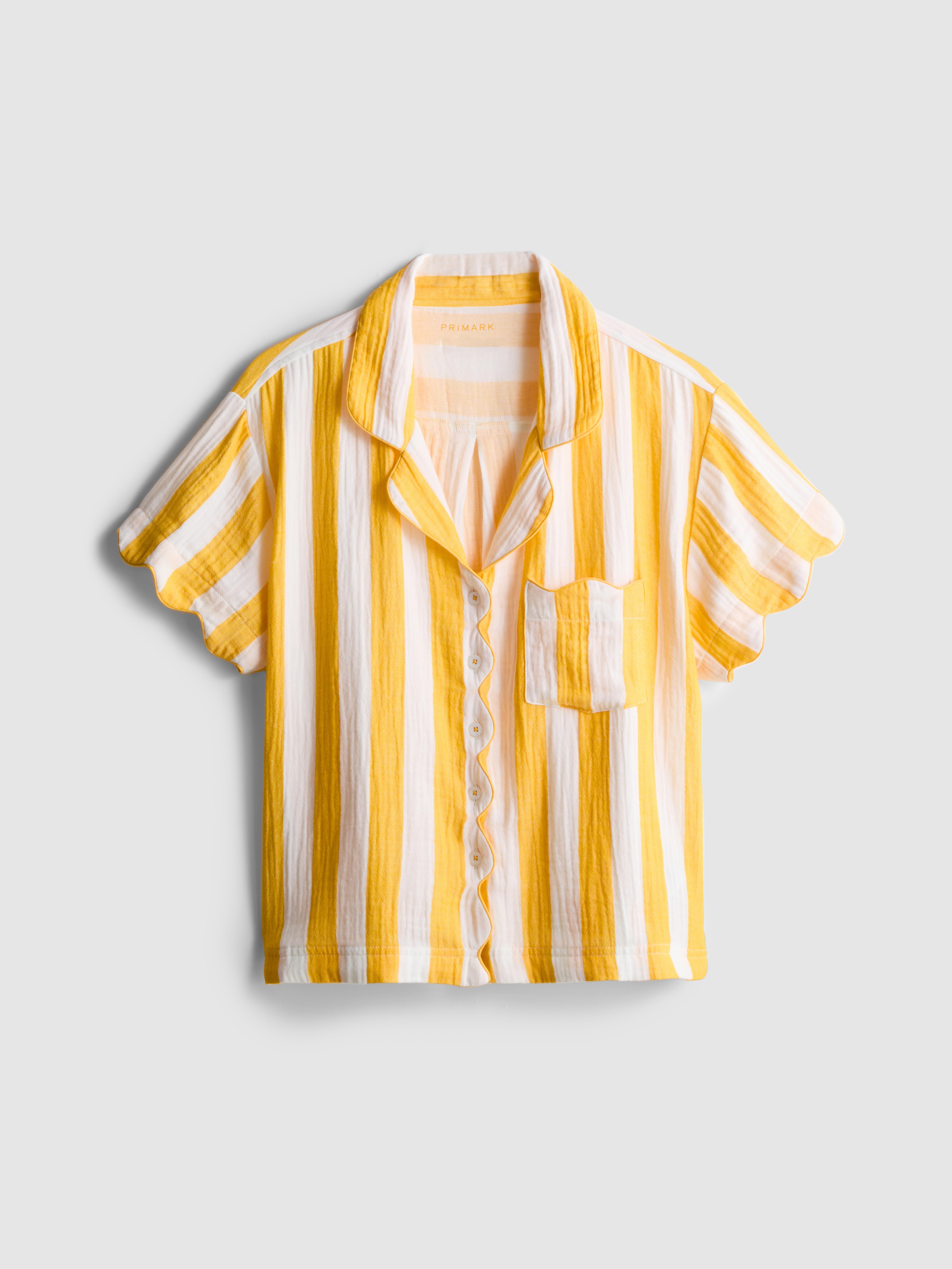 Love To Lounge Cotton Ruffle Pajama Shirt