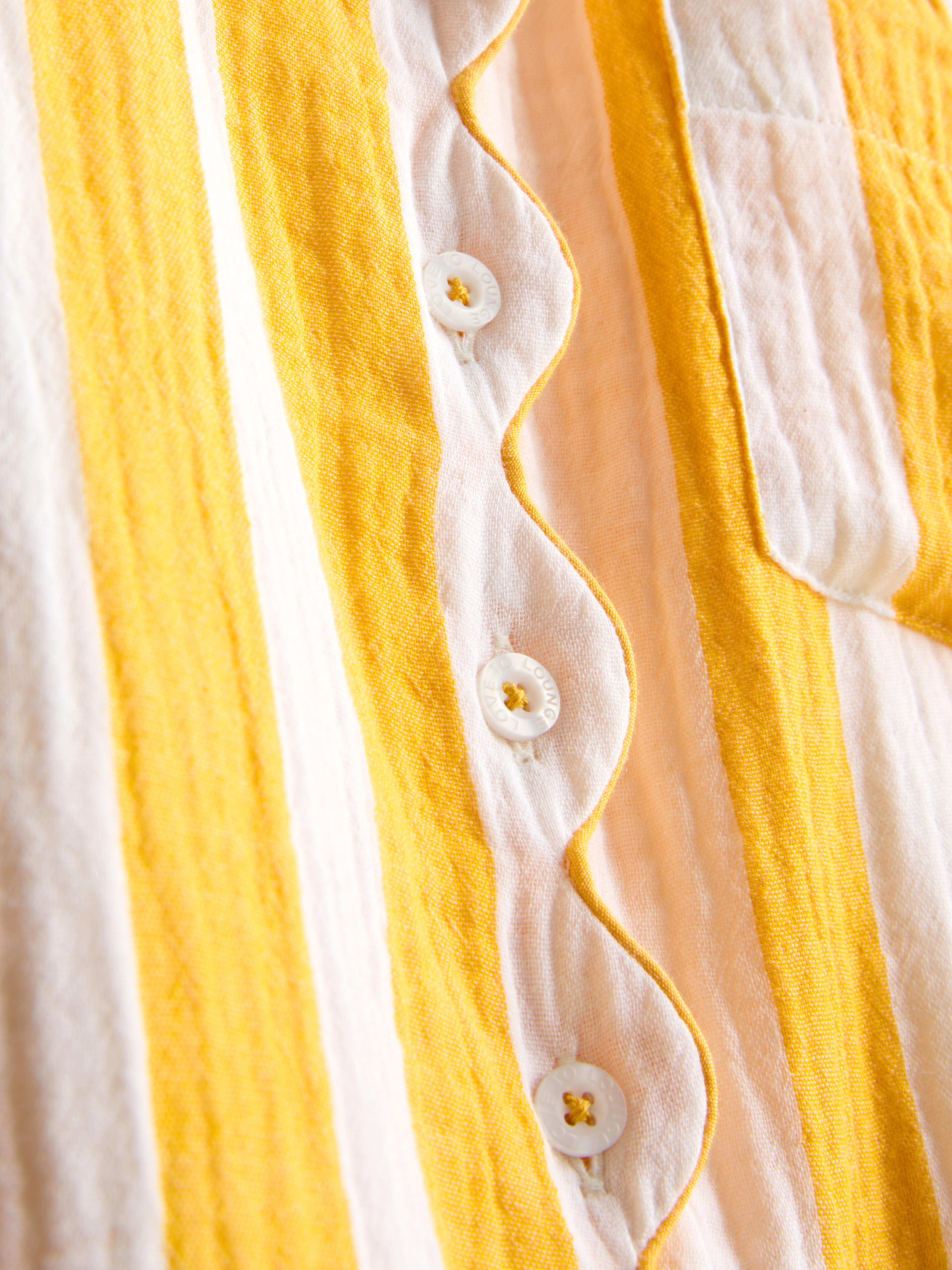 Love To Lounge Cotton Ruffle Pajama Shirt