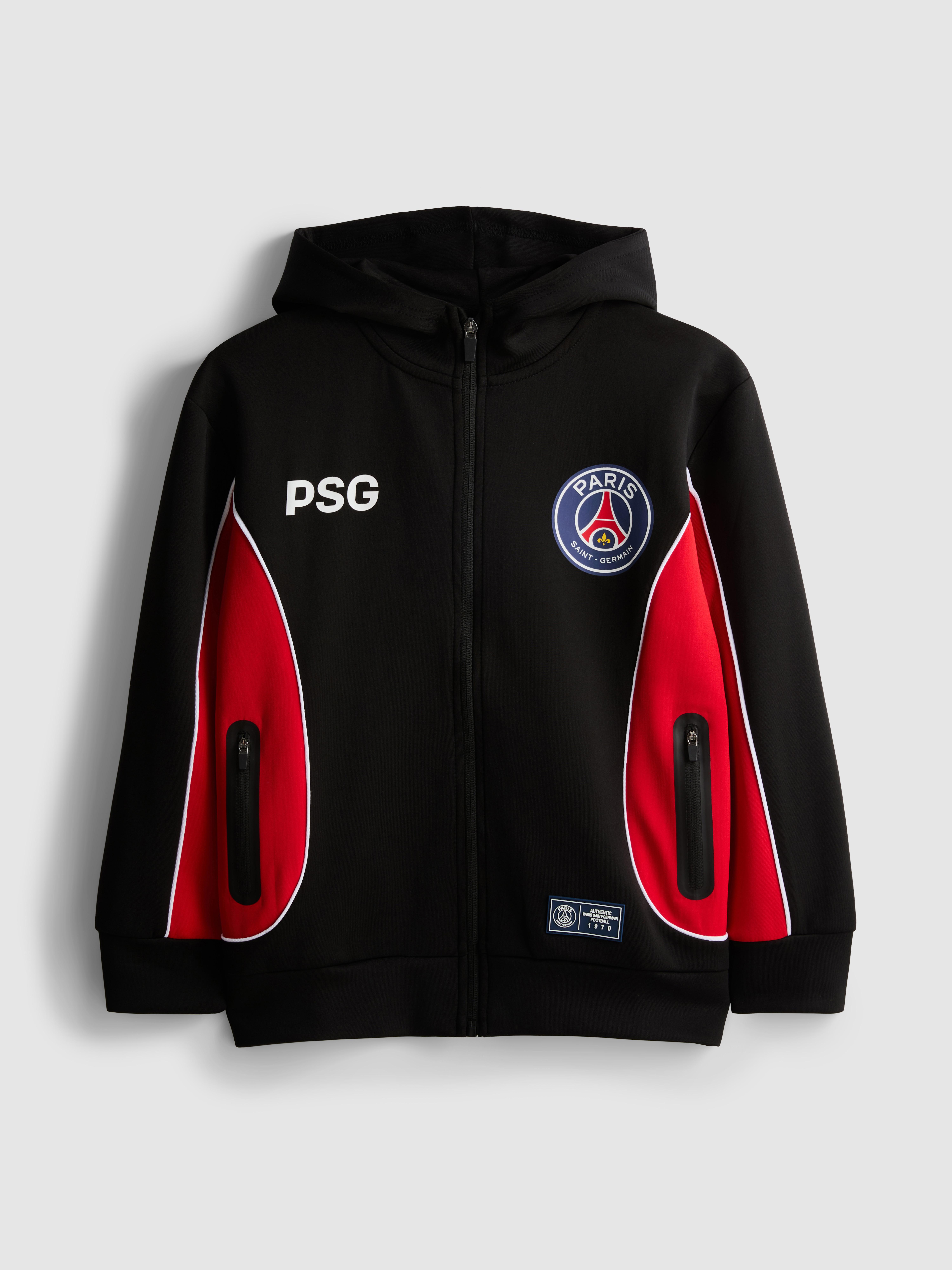 7-15 anos | Casaco capuz fecho correr PSG FC