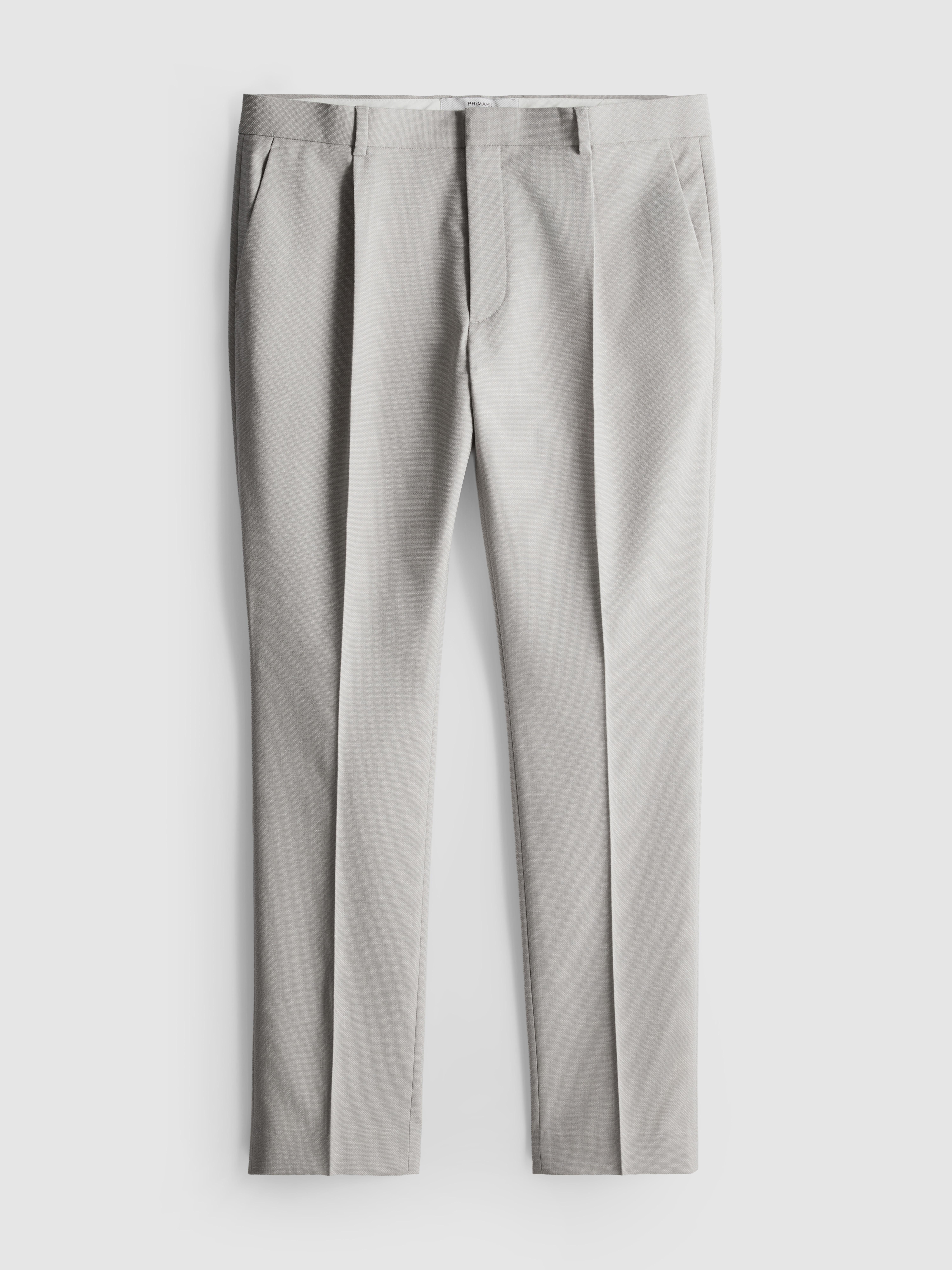 Slim Fit Dobby Texture Suit Trousers