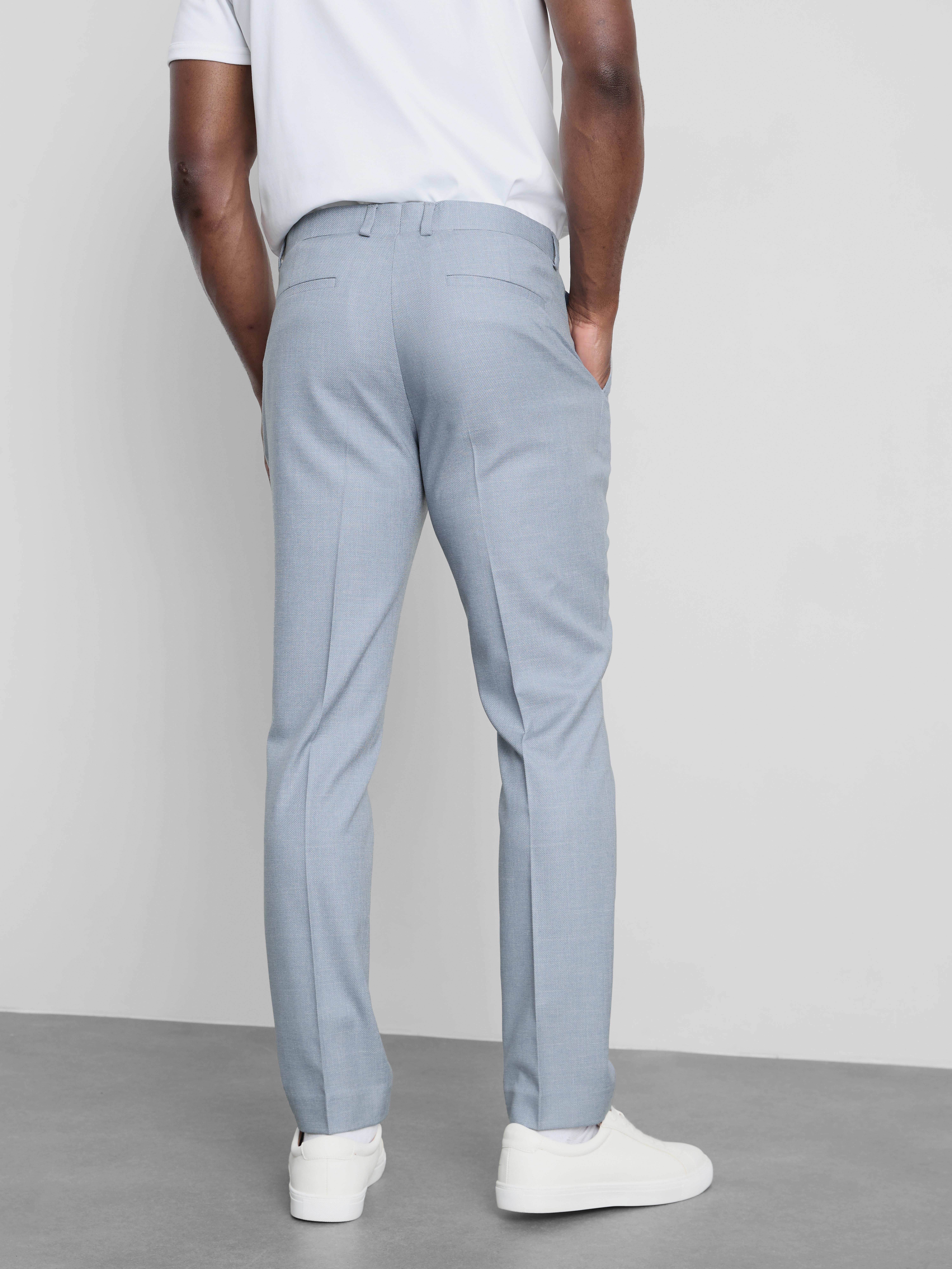 Slim Fit Dobby Texture Suit Trousers