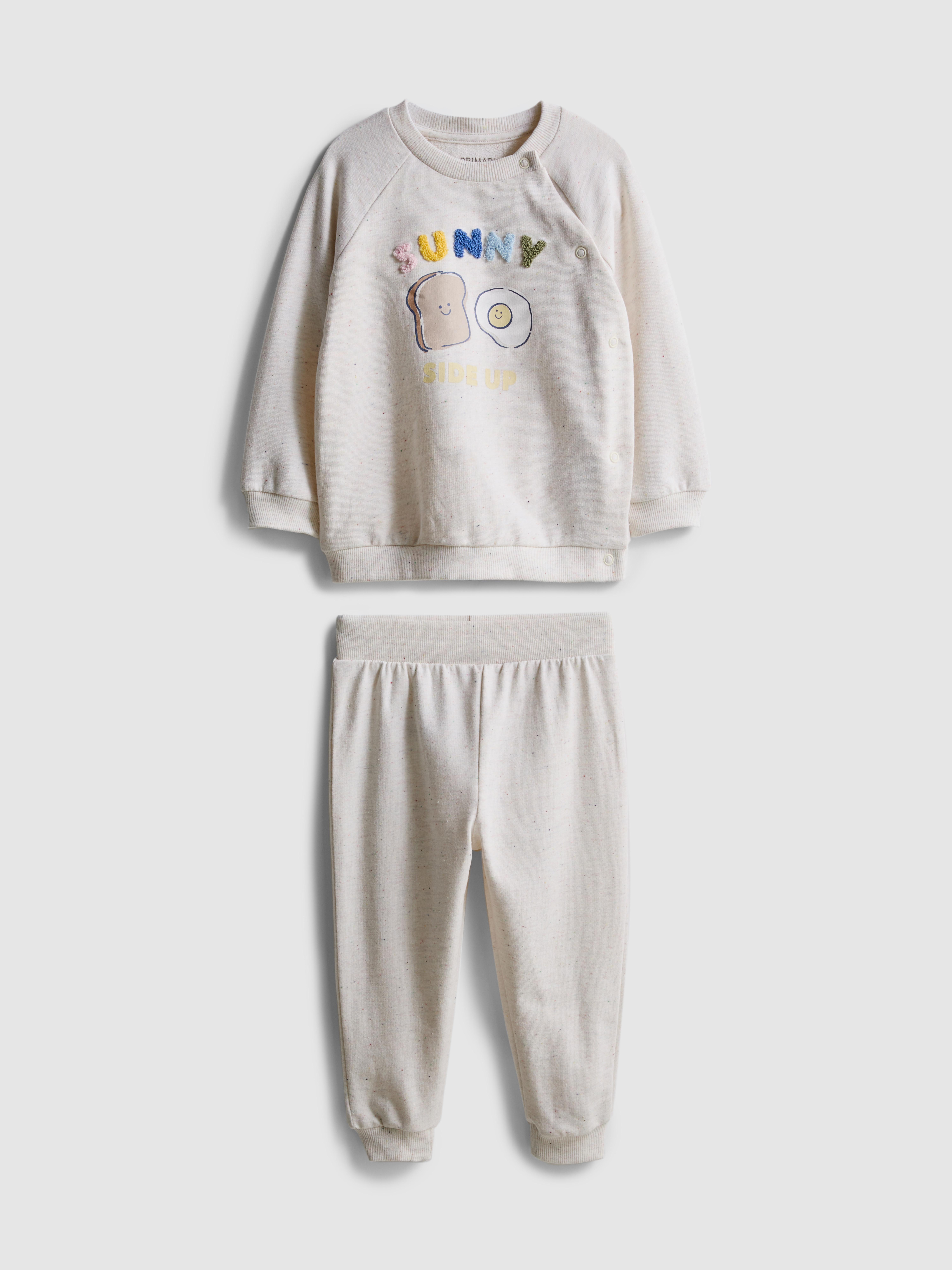 0-18mths | Sweatshirt and Cuffed Joggers Newborn Set