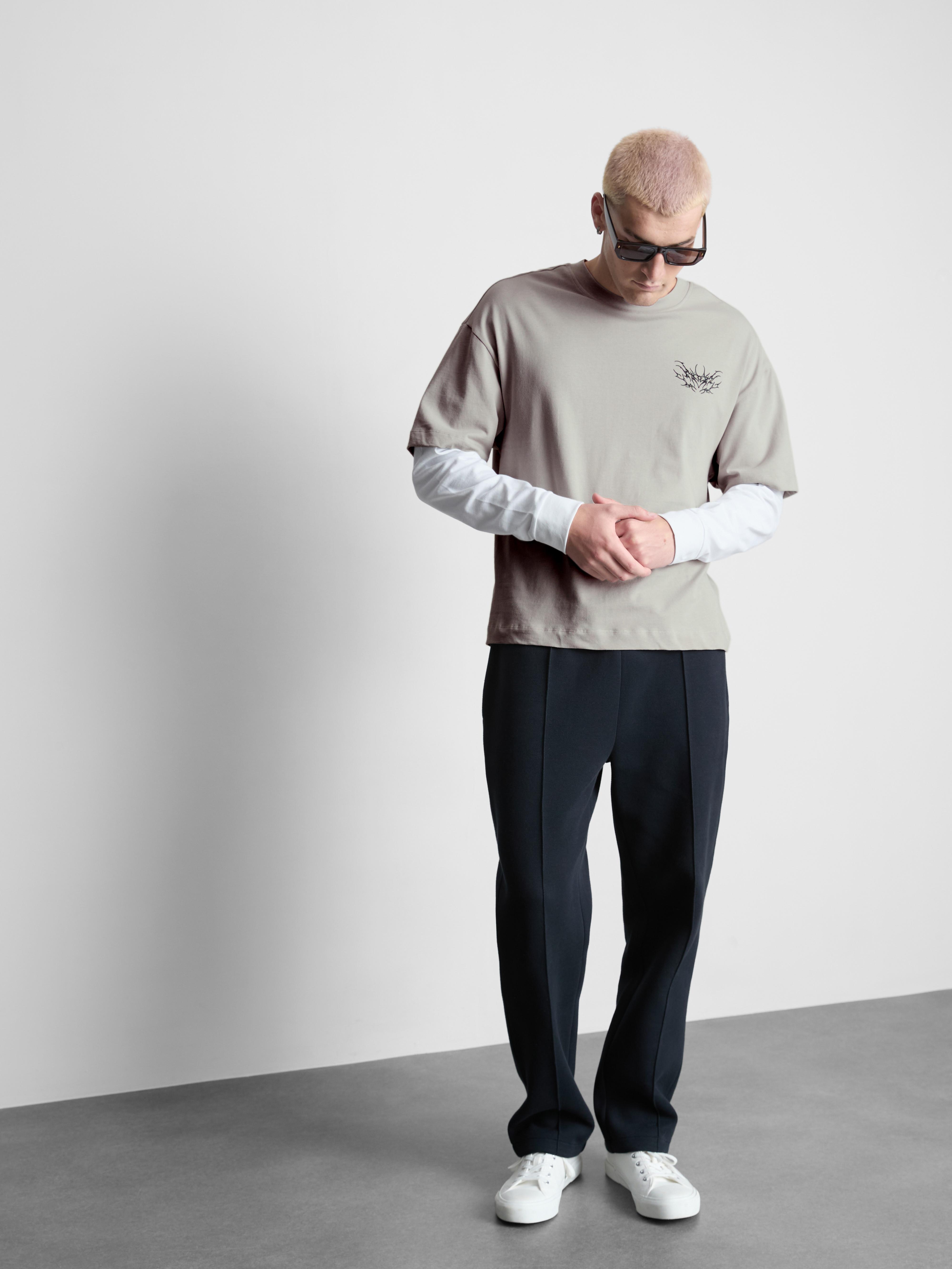 Two-Tone Graphic T-Shirt