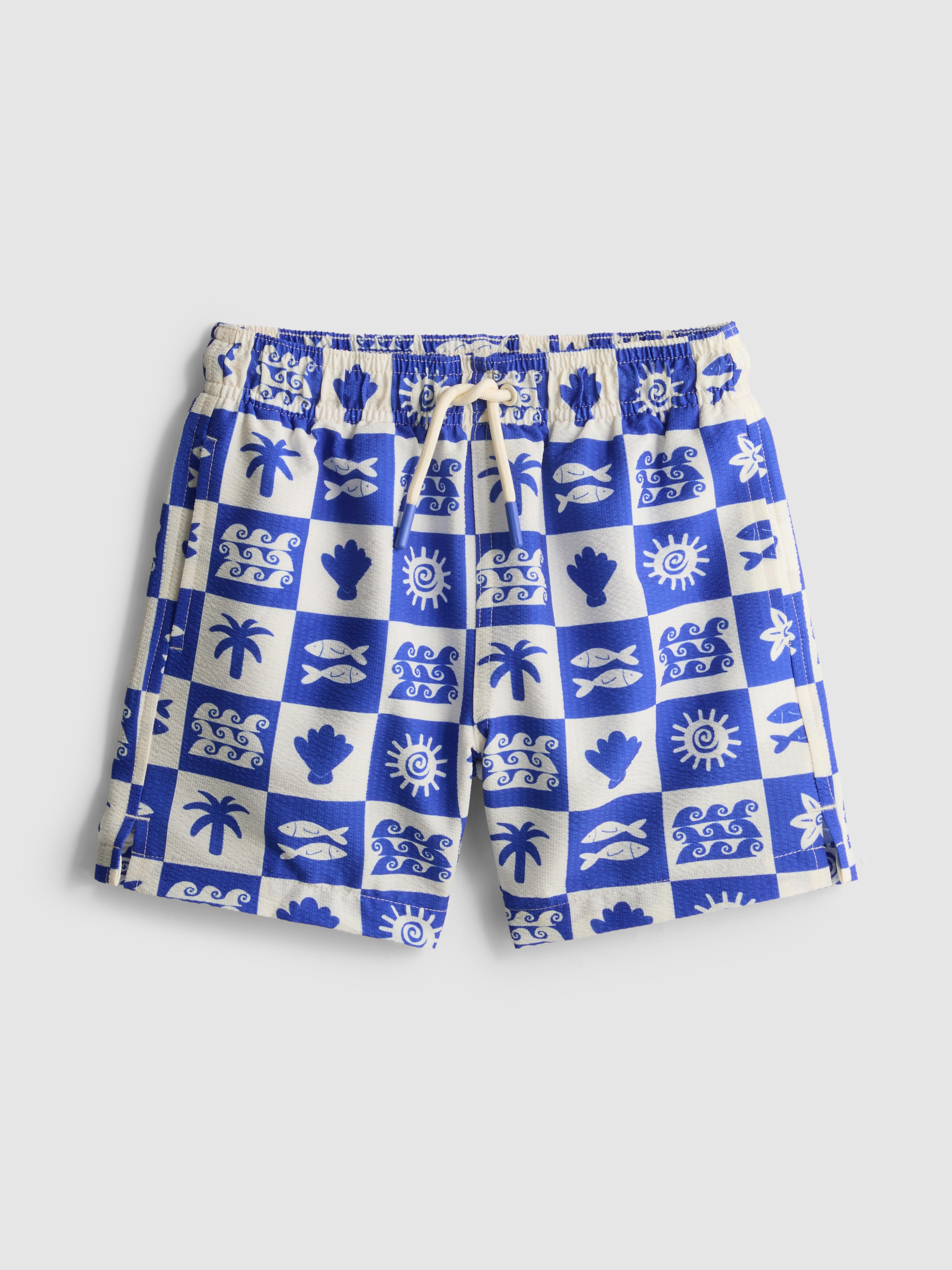 18 mois–9 ans | Short de bain à imprimé carreaux