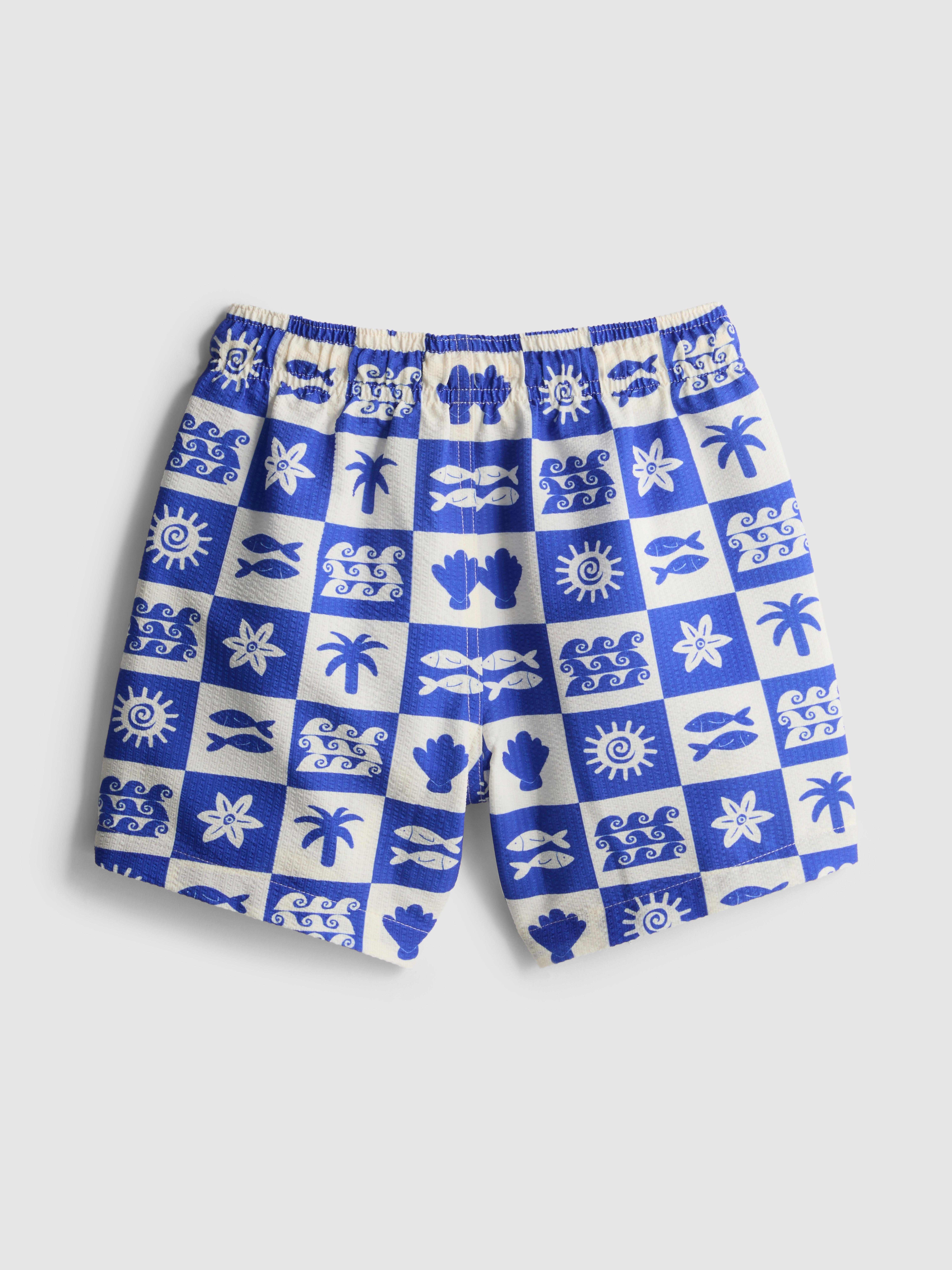 1.5-9yrs | Tile Print Swim Shorts
