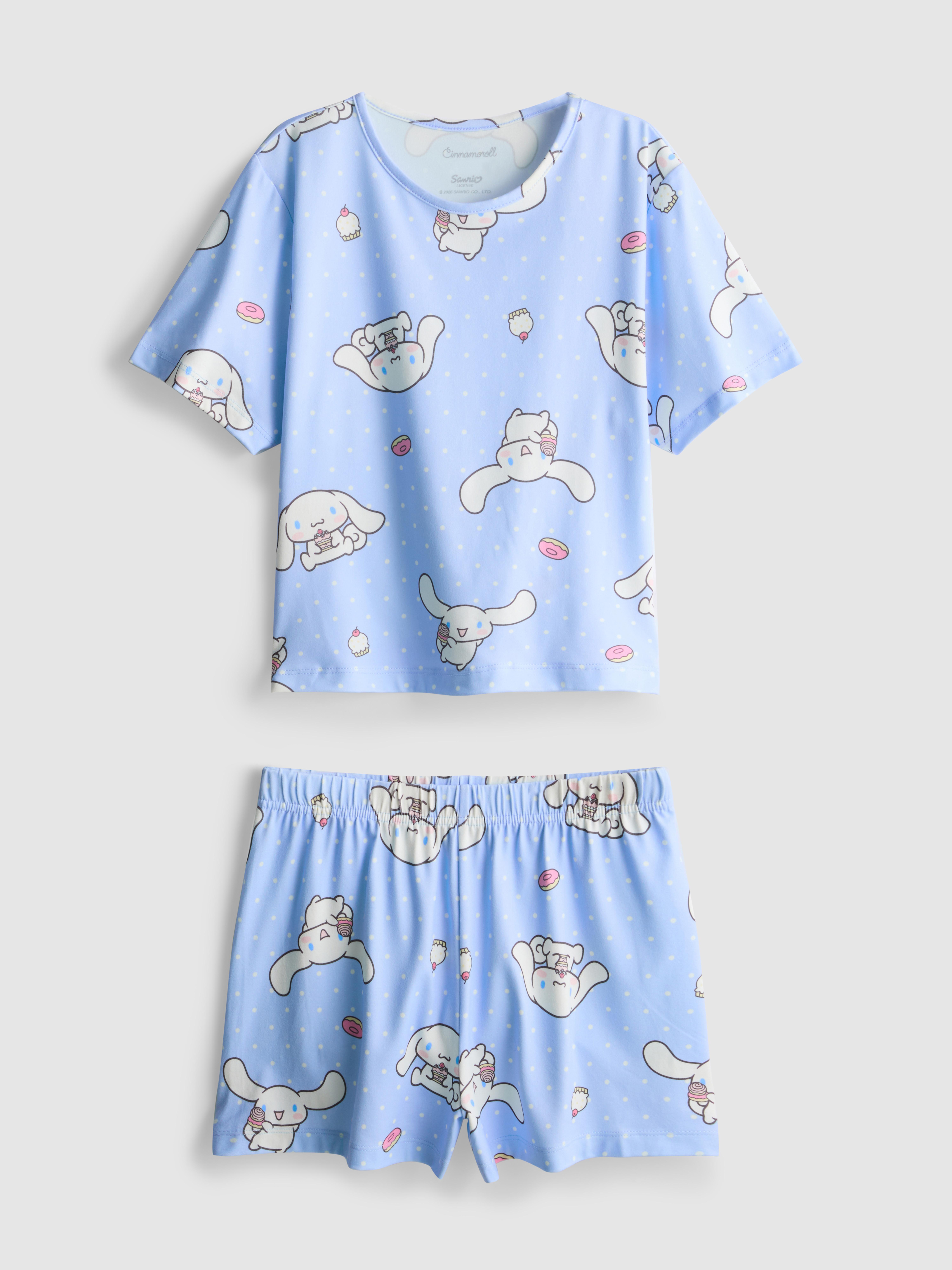 5–15 Jahre | Kurzer „Hello Kitty Cinnamoroll“ Schlafanzug