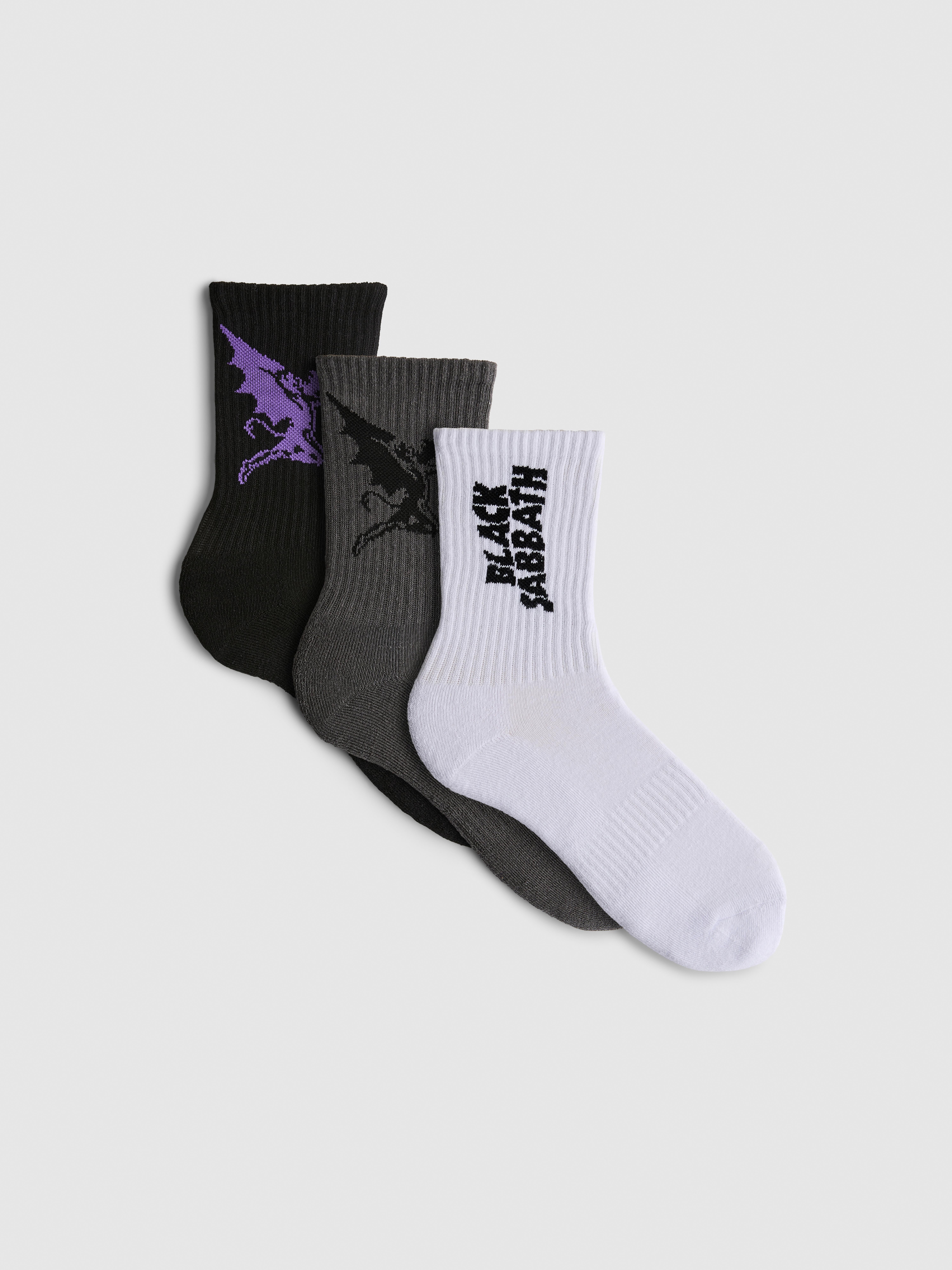 Confezione da 3 paia di calzettoni Black Sabbath