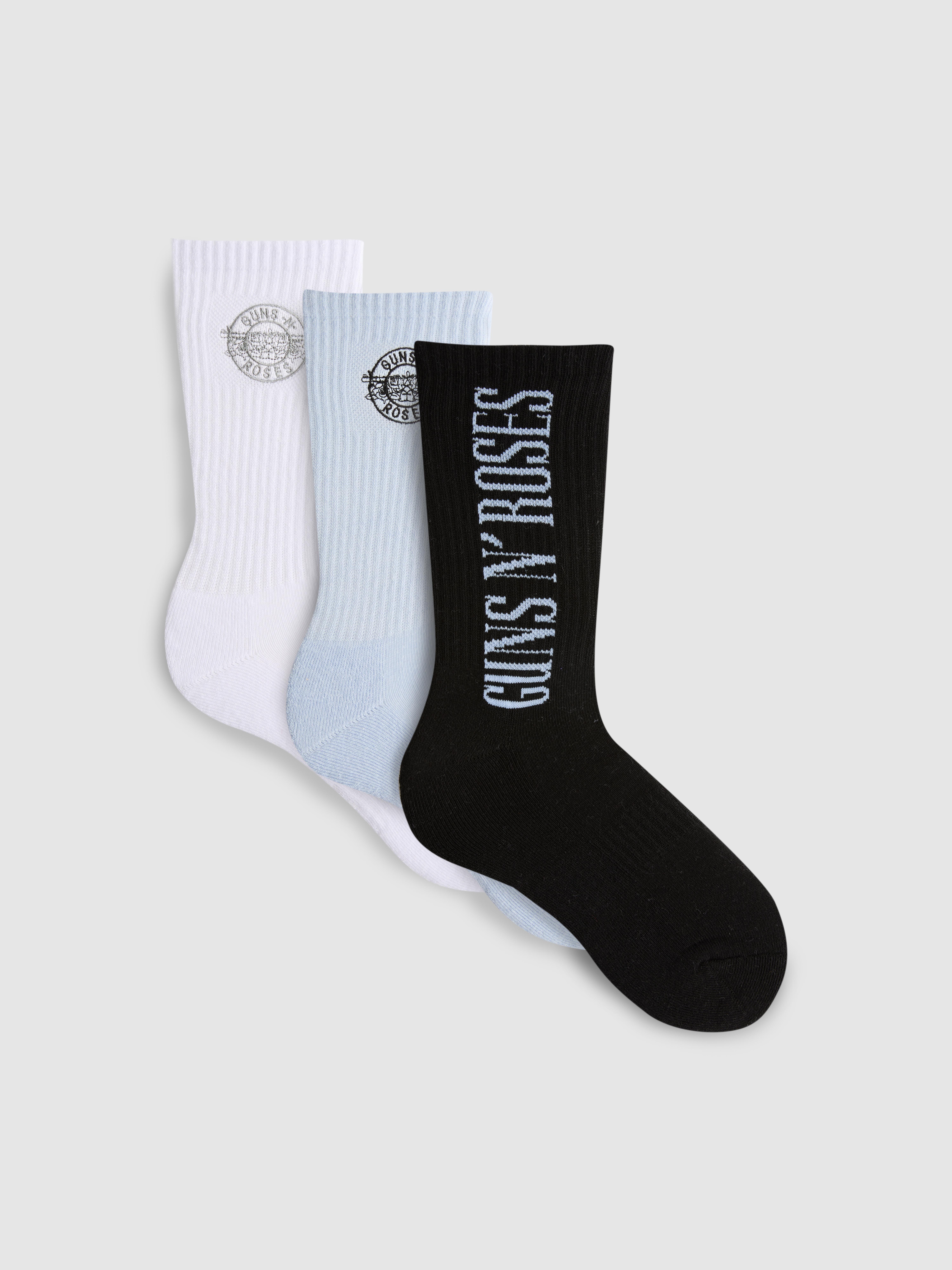 Lot de 3 paires de chaussettes côtelées Guns N' Roses