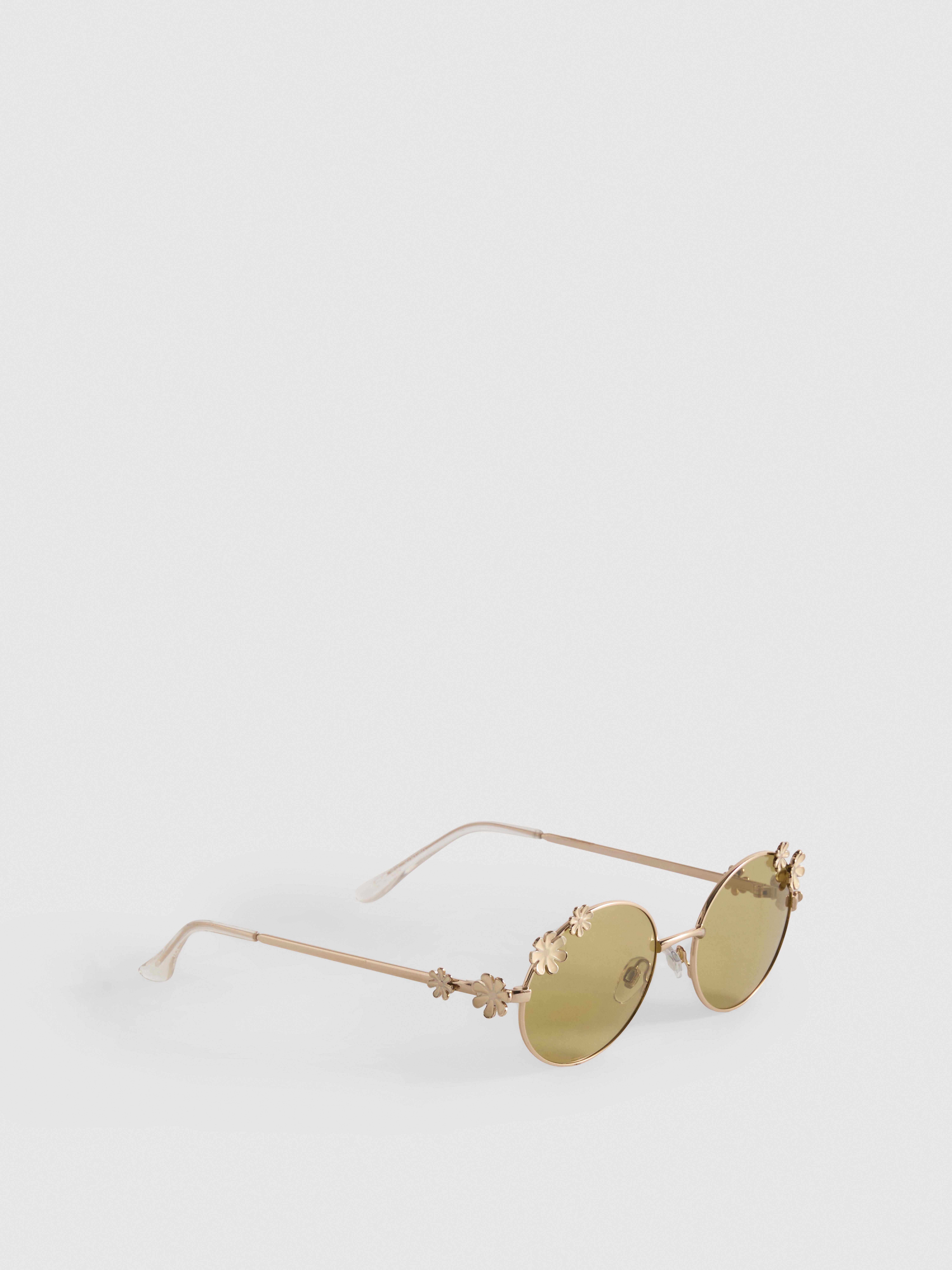 Round Flower Detail Sunglasses