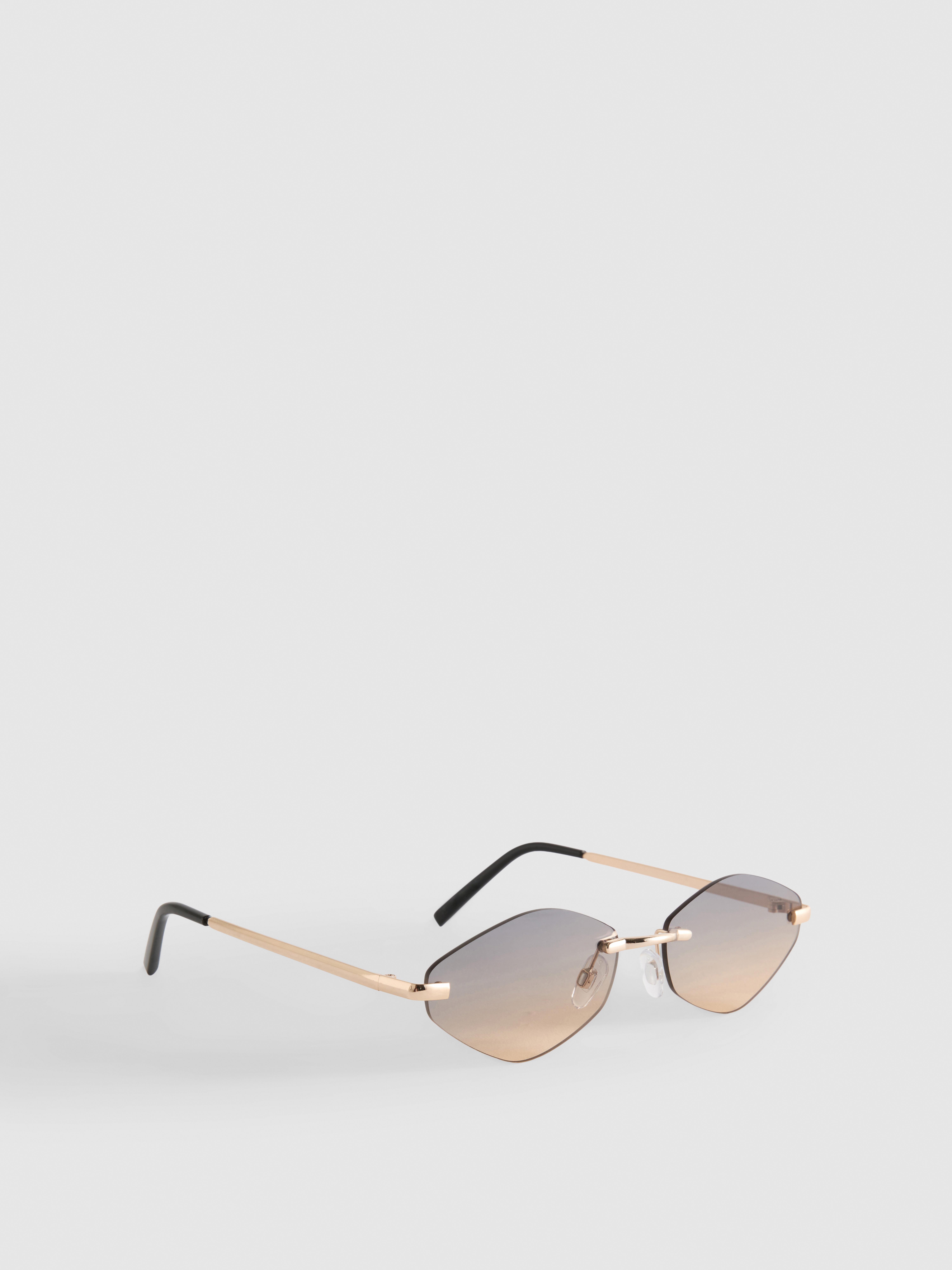 Rimless Hexagon Sunglasses