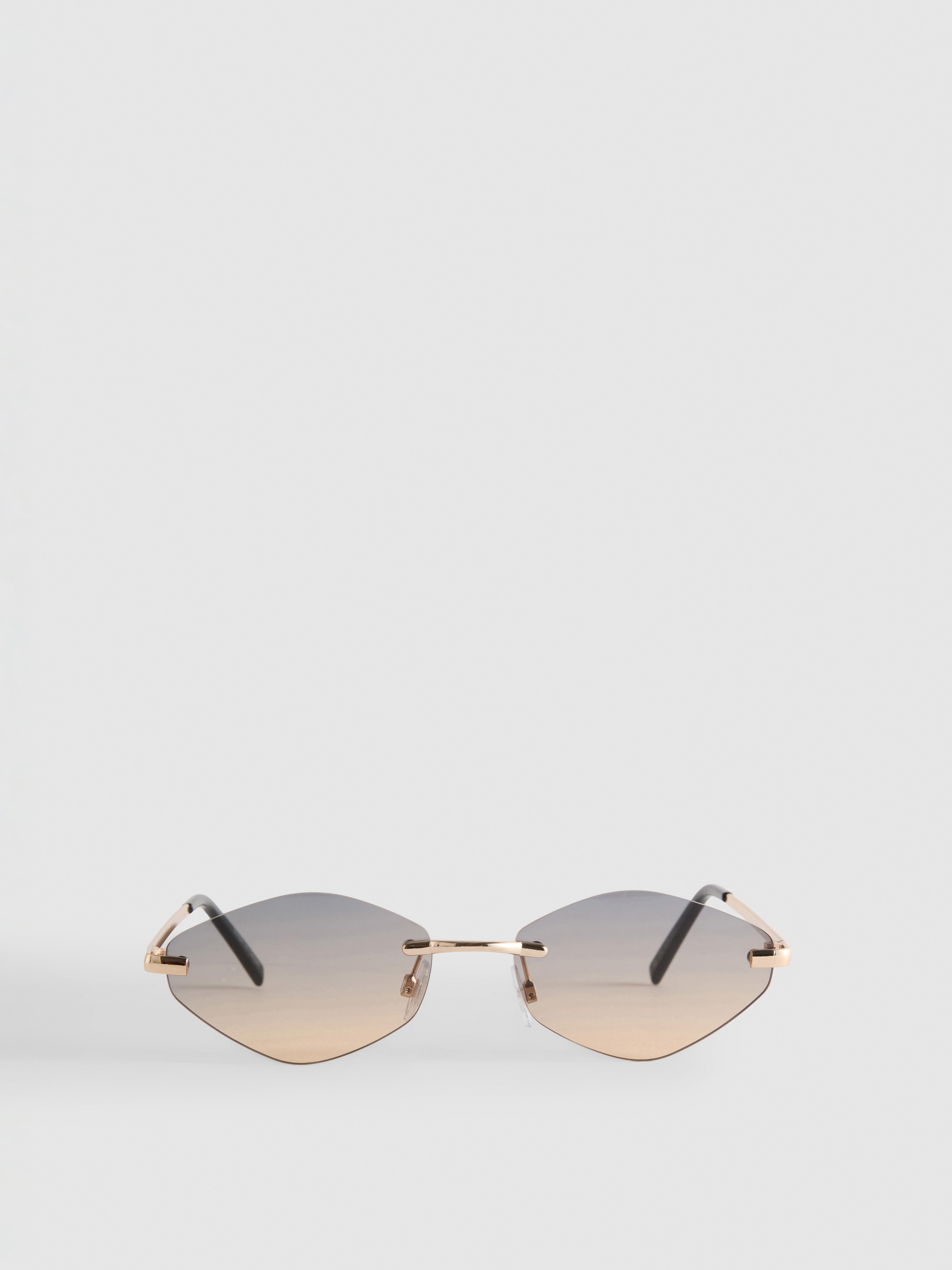 Rimless Hexagon Sunglasses