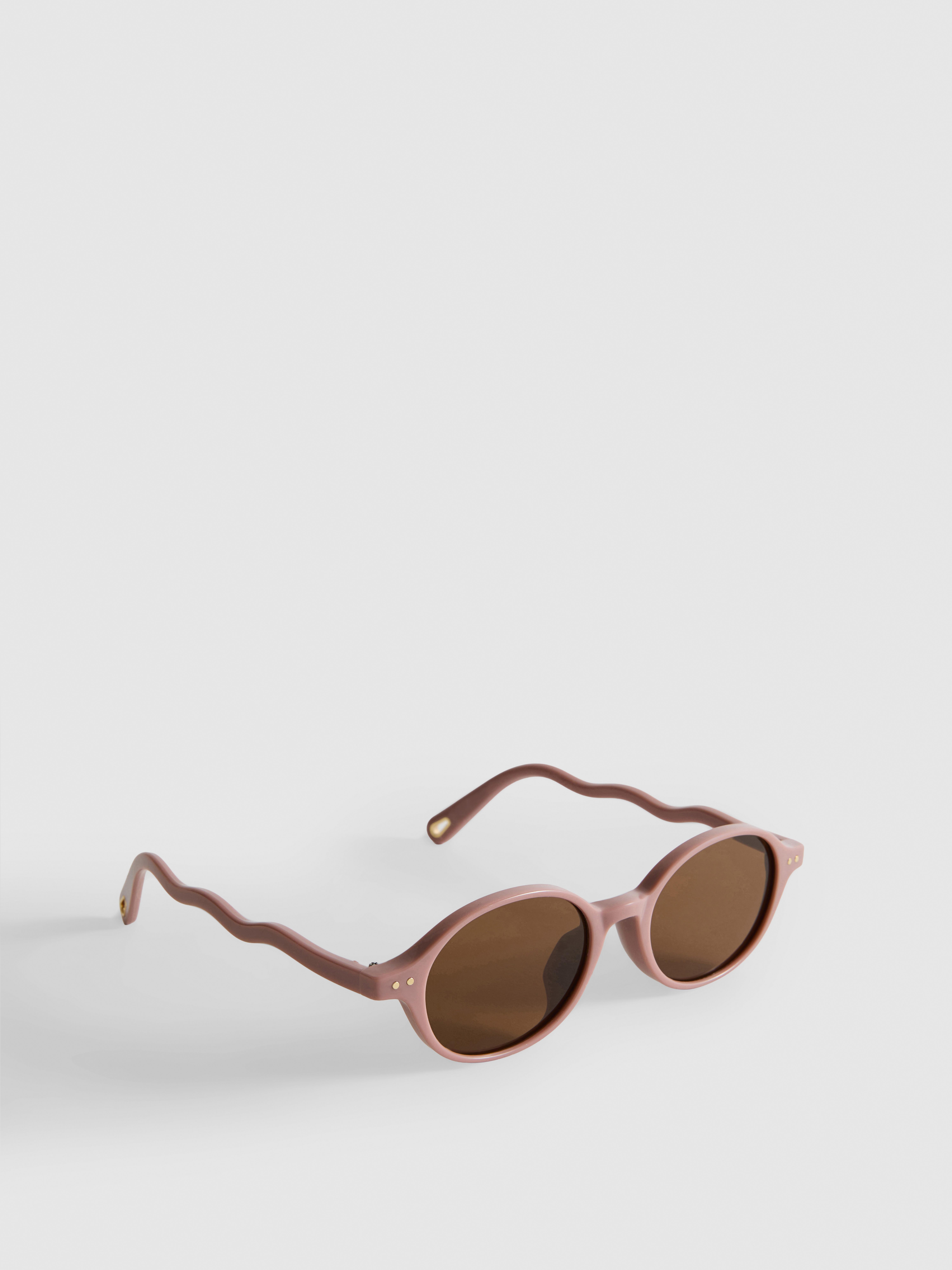 Round Wavy Arm Sunglasses