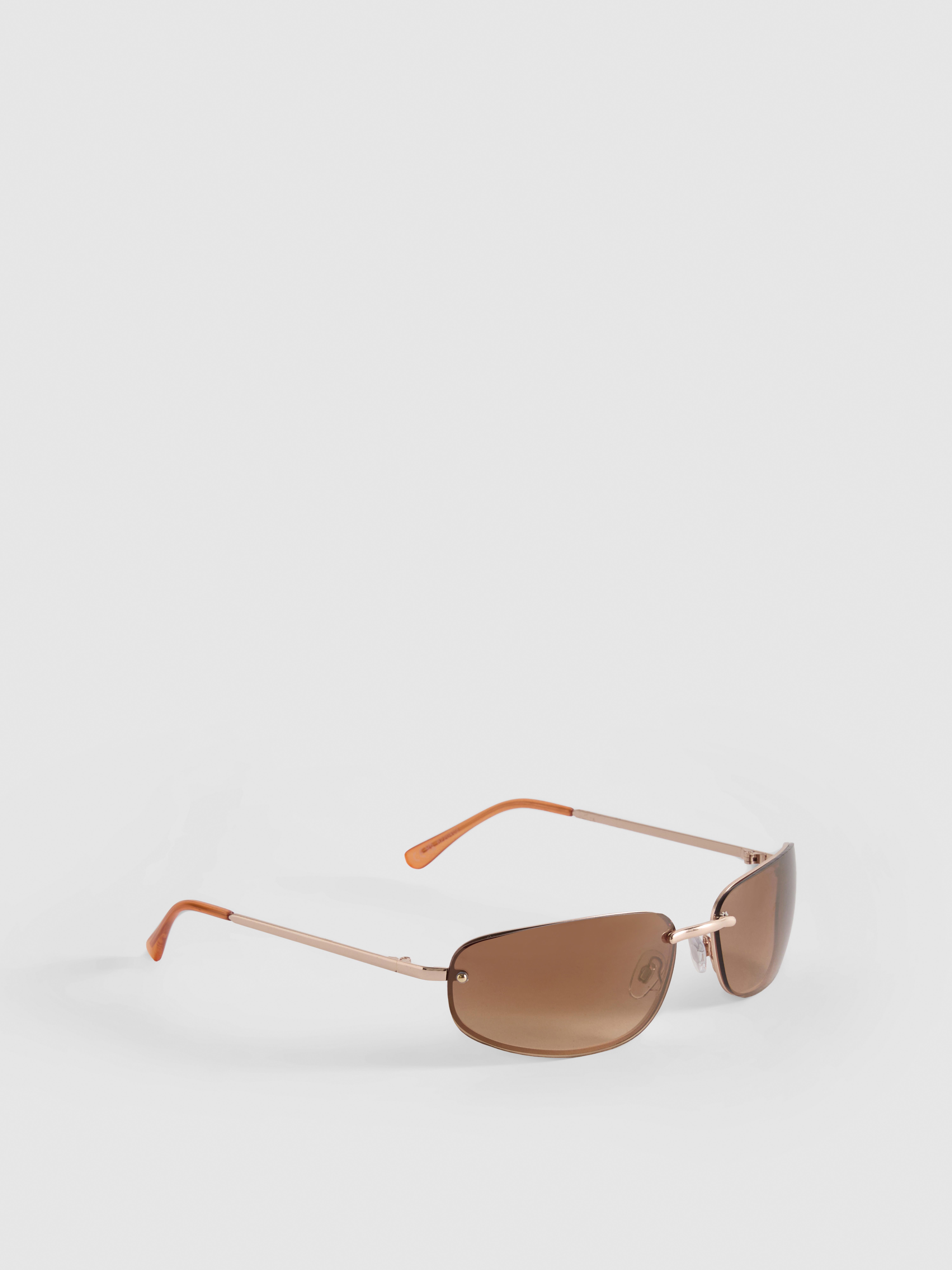 Tinted Wrap-Around Sunglasses