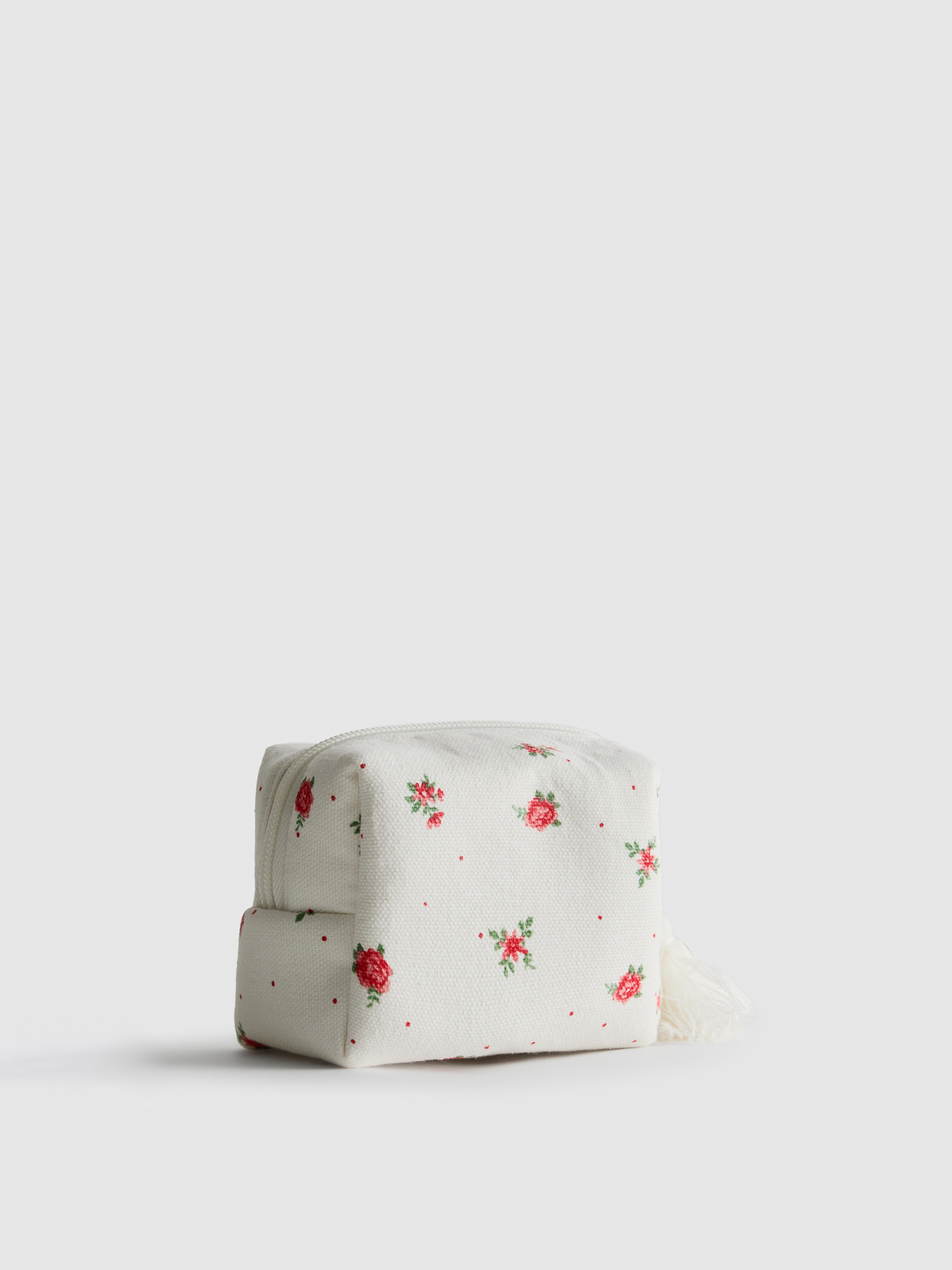 Mini Canvas Makeup Bag