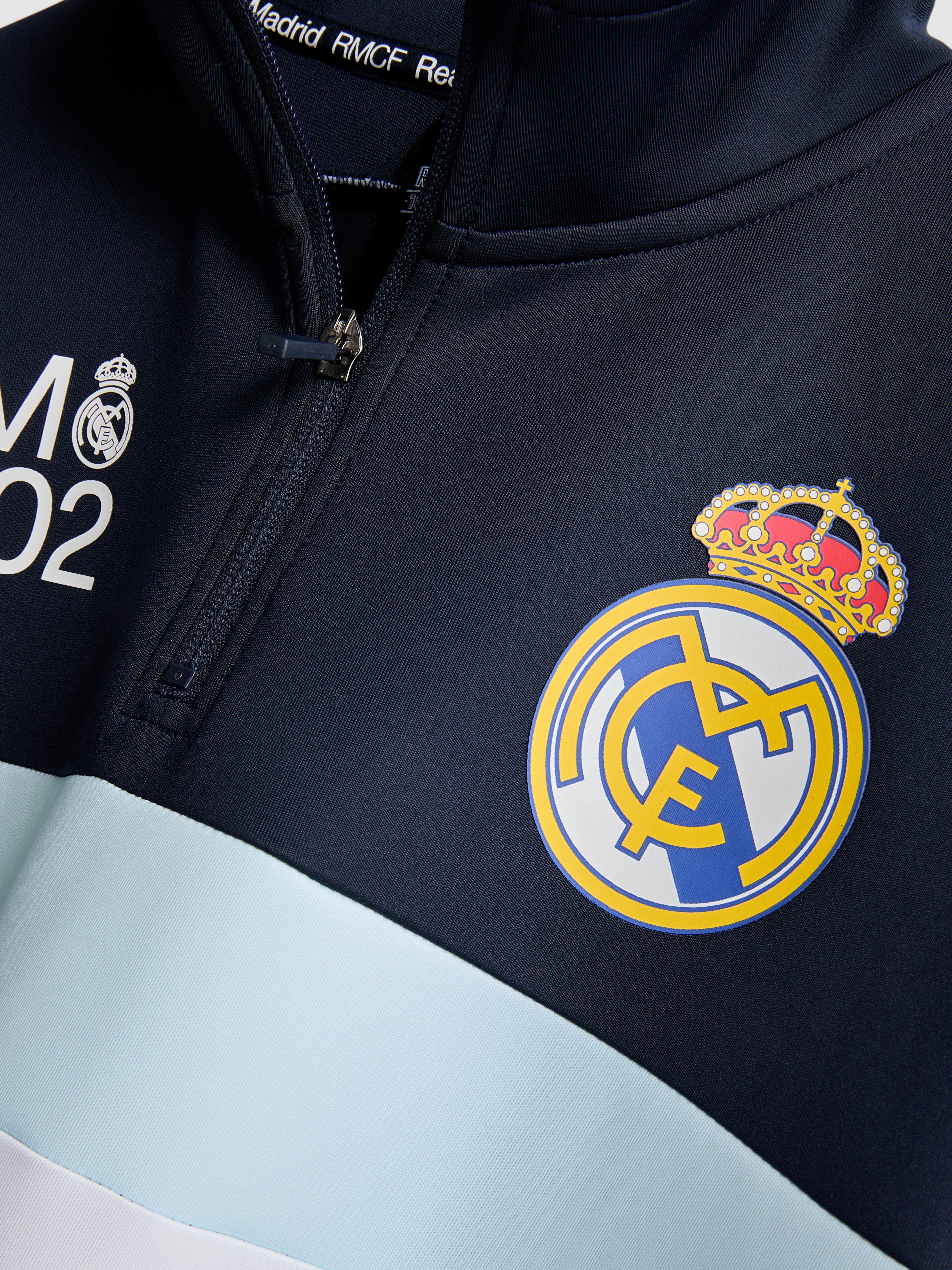 7–15 lat | Bluza z suwakiem do połowy Real Madrid CF