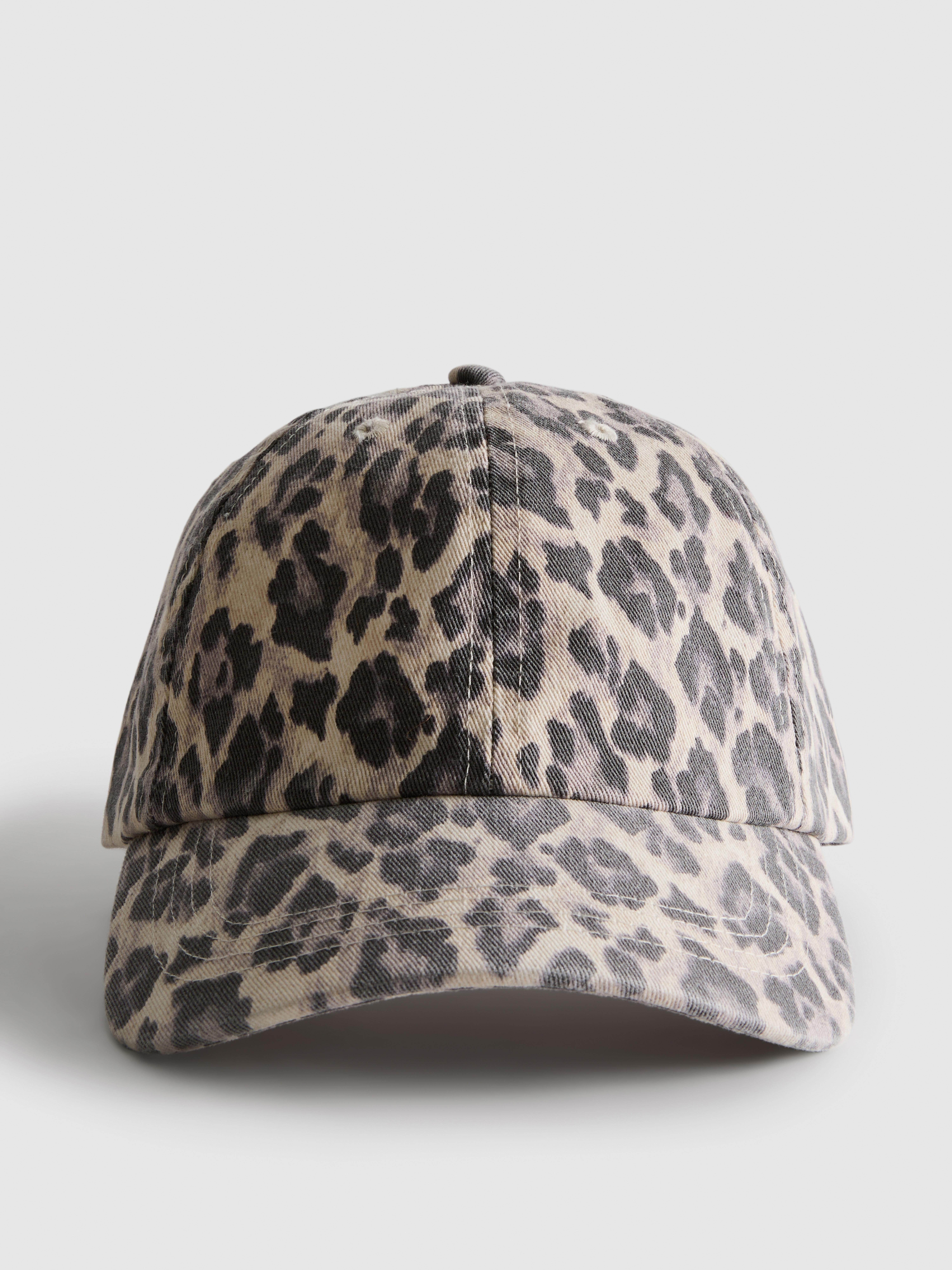 Boné beisebol estampado leopardo
