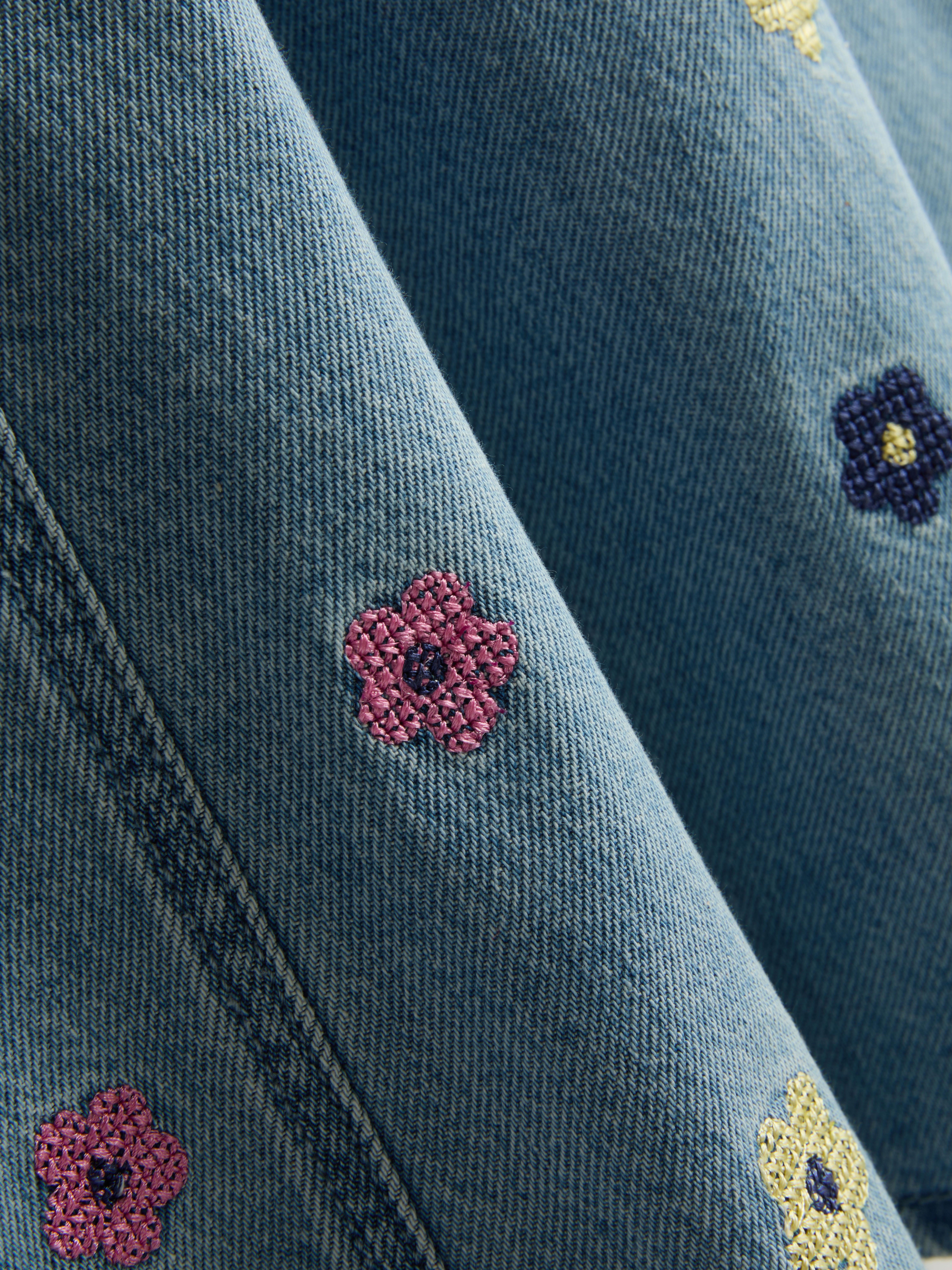 1.5-9yrs | Embroidered Denim Dress