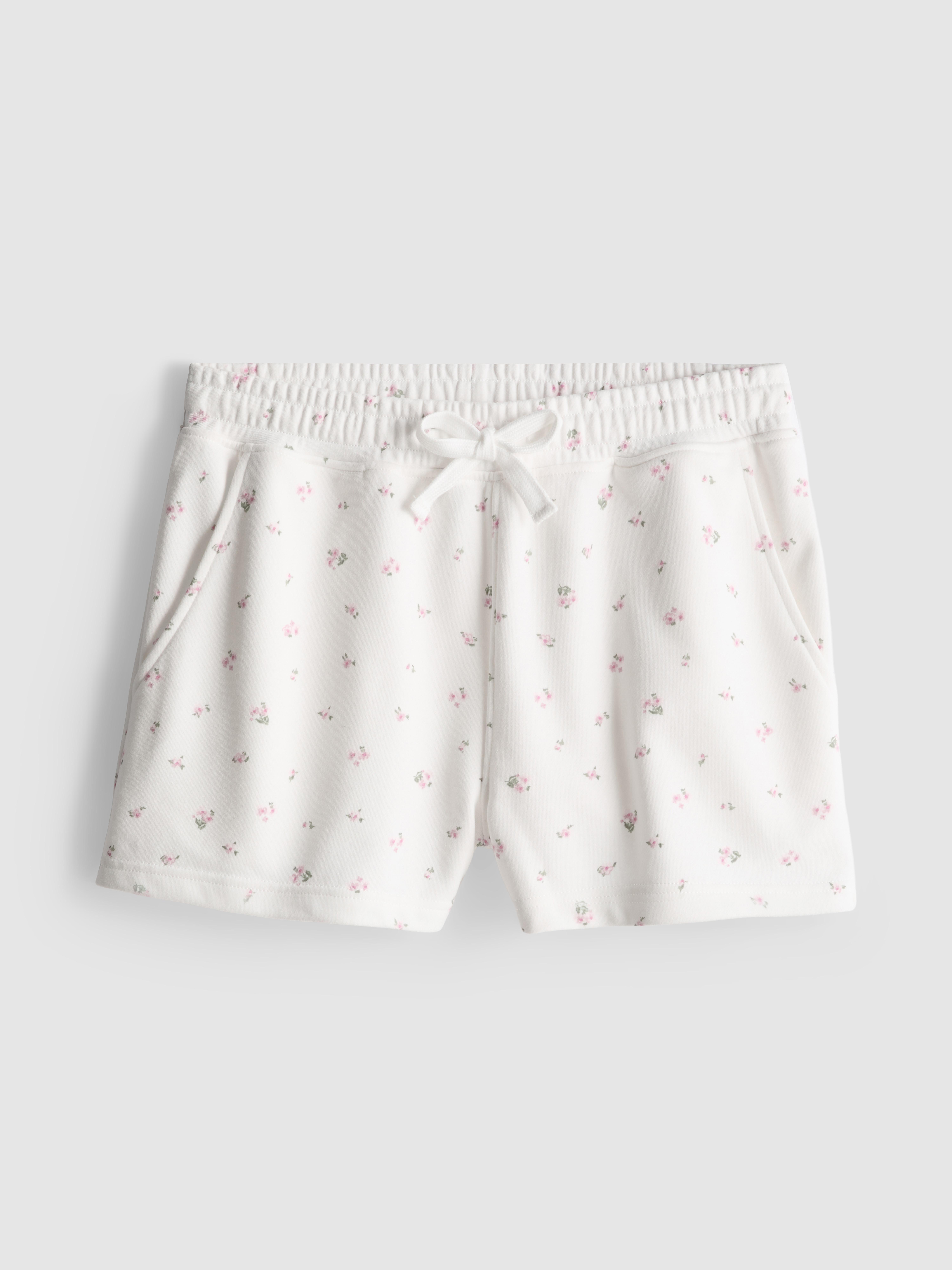 Short floral décontracté en coton majoritaire